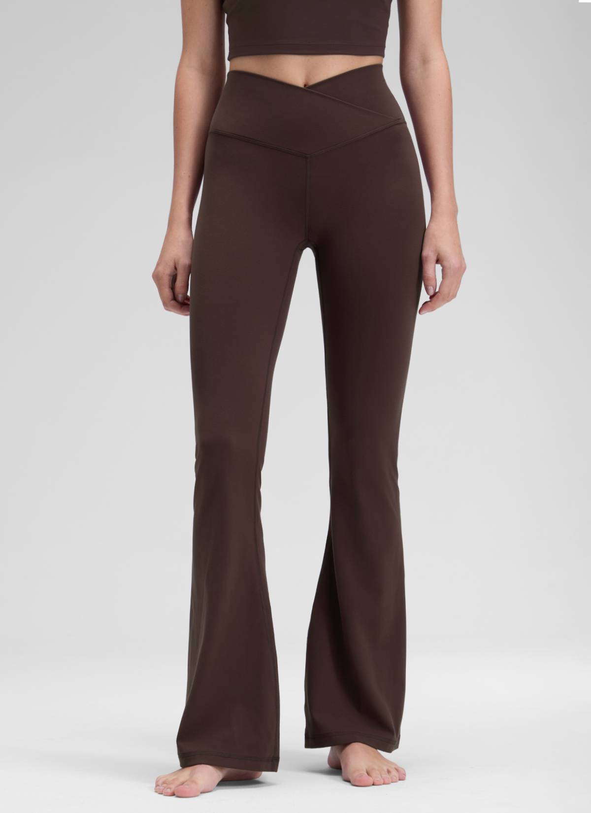 CRZ YOGA Women Butterluxe V Crossover High Waist Flare Leggings 31