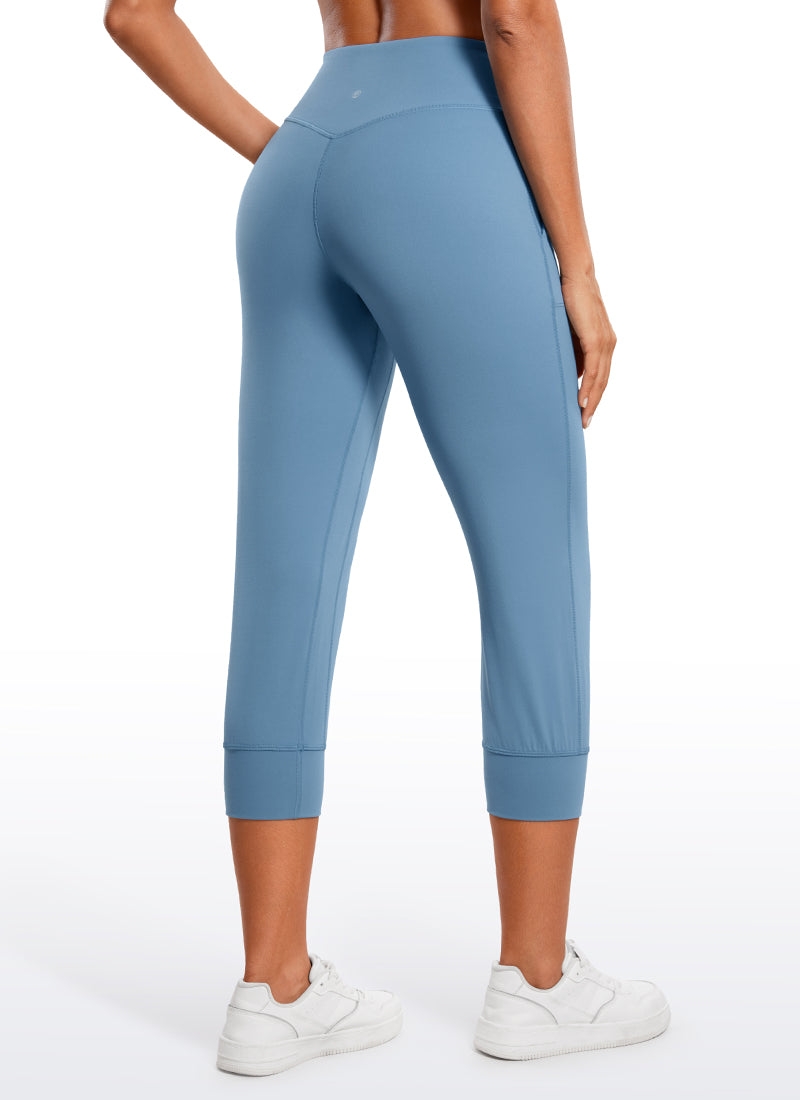 CRZ YOGA Women's Butterluxe High Rise Joggers Pants with Pockets 23'' Coffee Brown