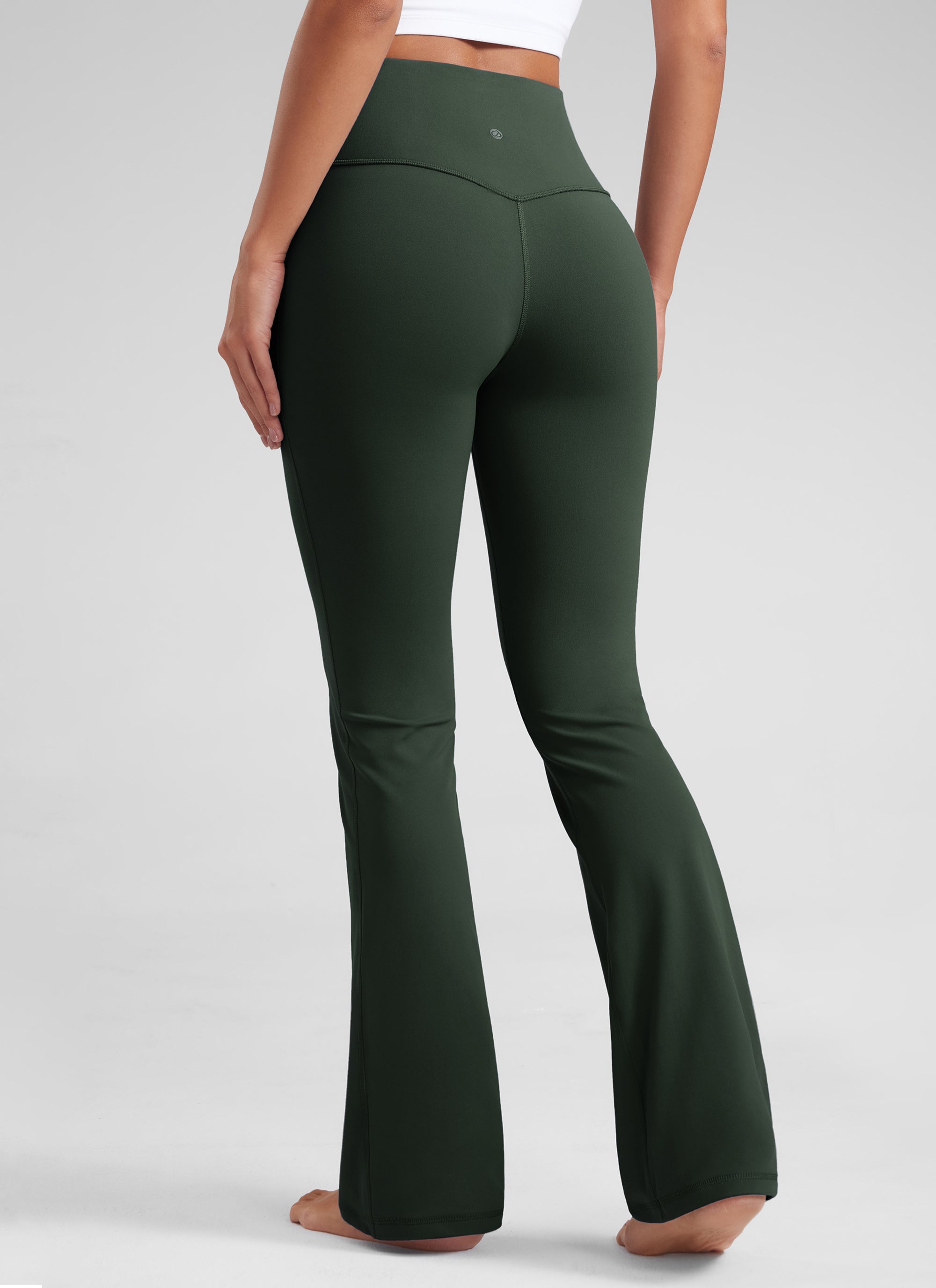 CRZ YOGA Women's Yoga High Waist Butterluxe Flare Pocket Leggings 29