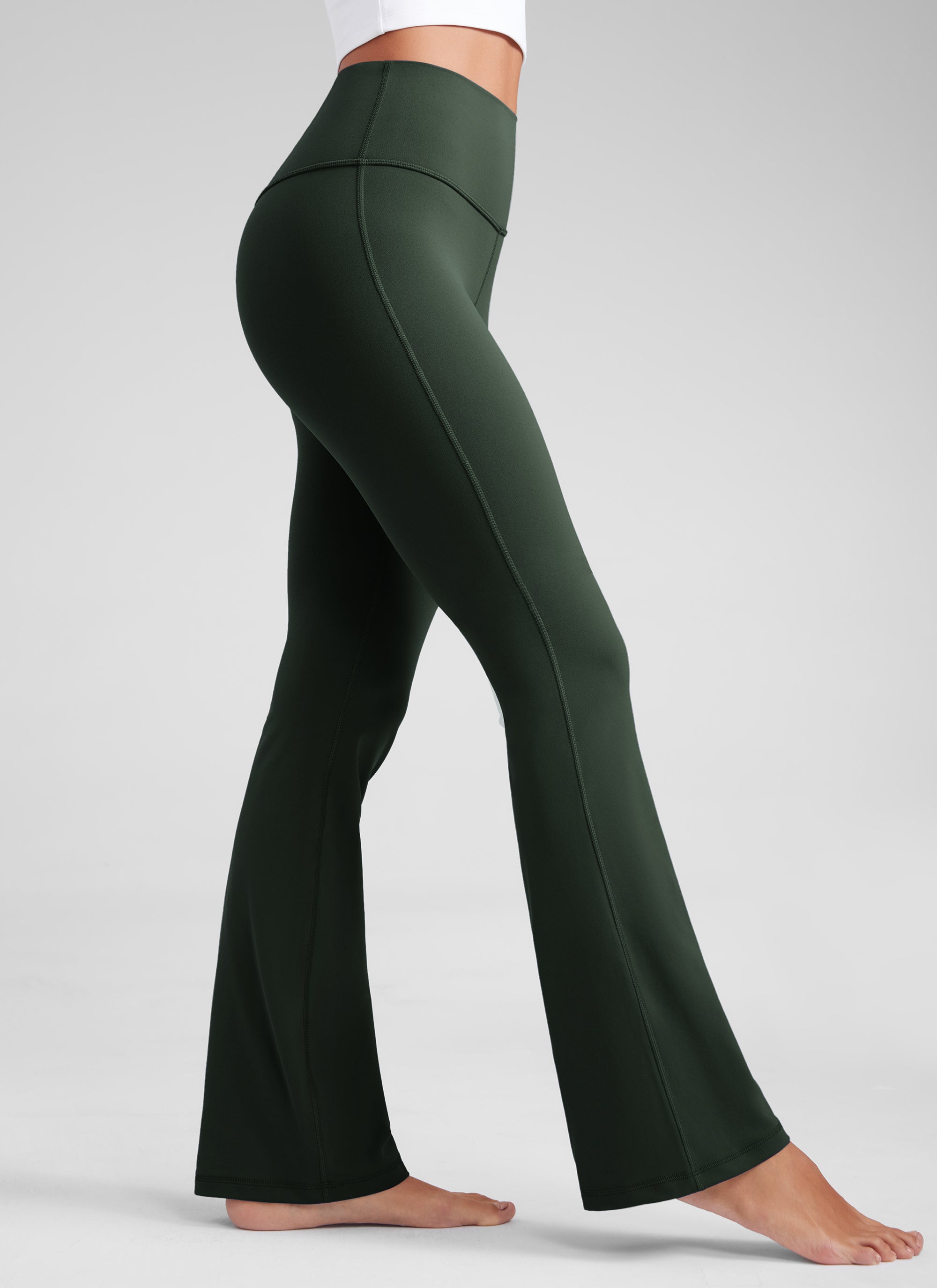 CRZ YOGA Women's Yoga High Waist Butterluxe Flare Pocket Leggings 29