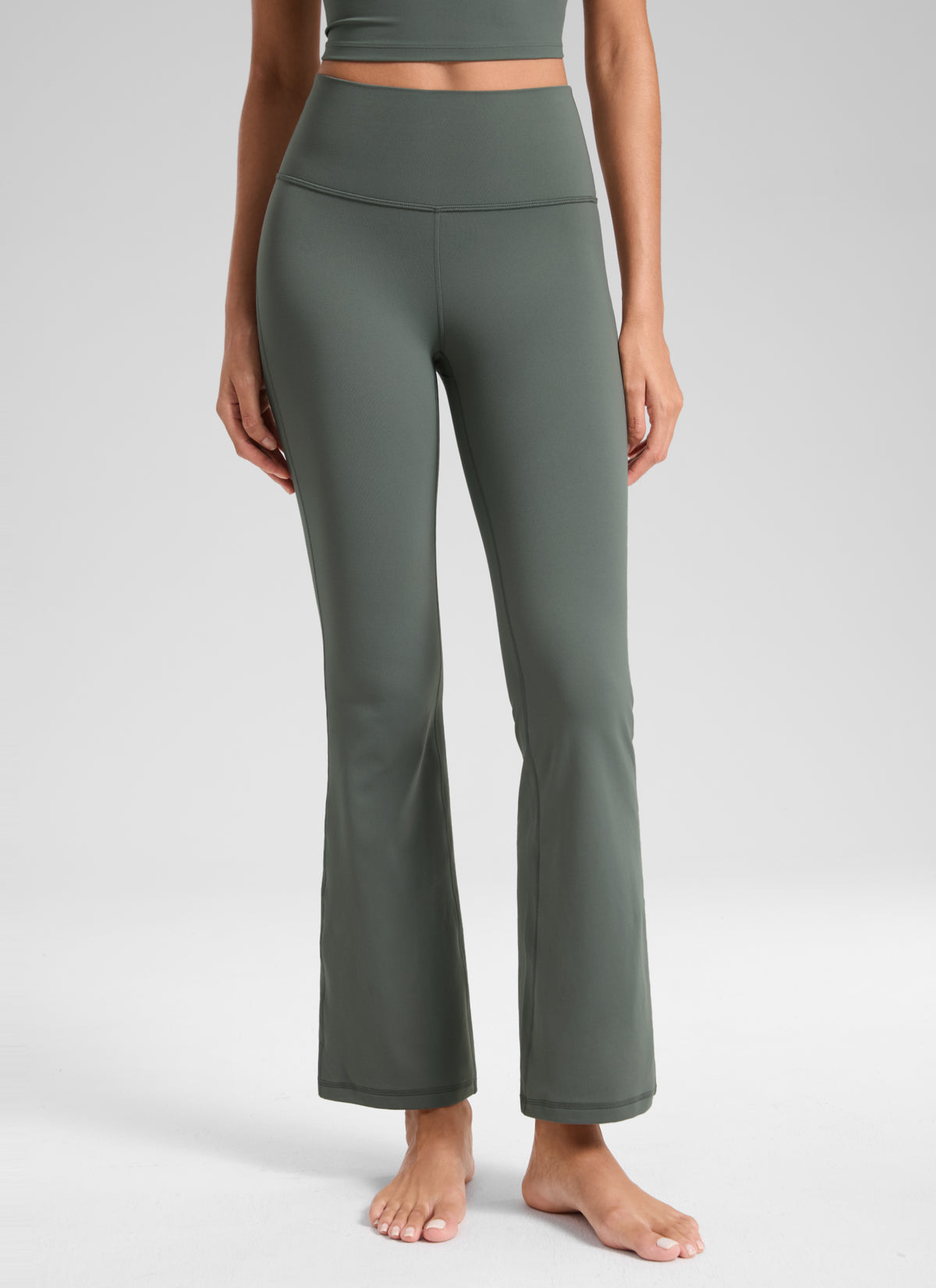 CRZ YOGA Women's Yoga High Waist Butterluxe Flare Pocket Leggings 29
