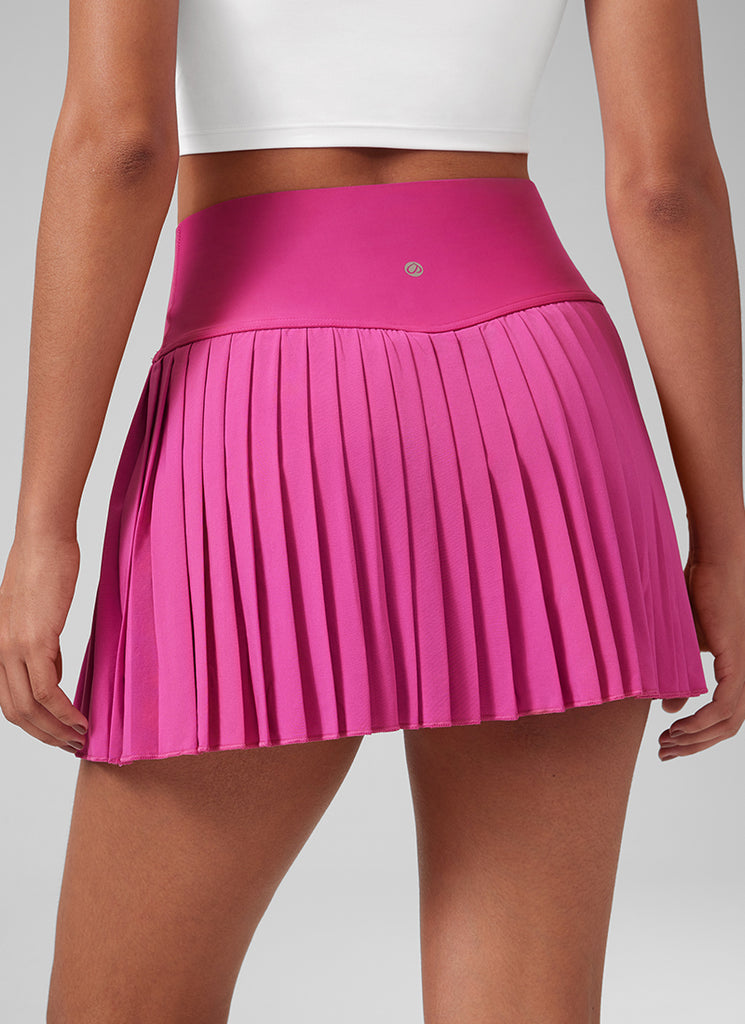 CRZ YOGA Women's Skort Tennis Feathery-Fit Soft High Rise Tennis Skirt 14'' Hibiscus Purple
