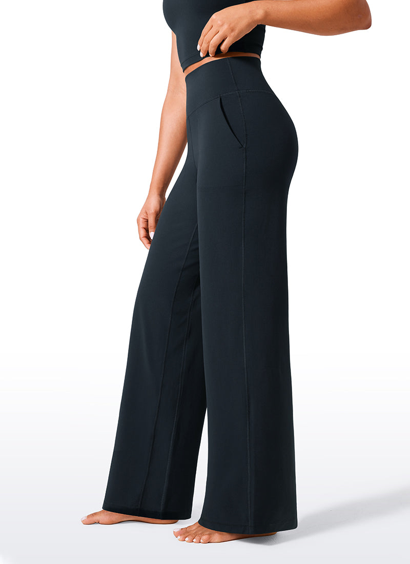 CRZ YOGA Women's Butterlift High Waisted Wide Leg Pants with Pockets 33