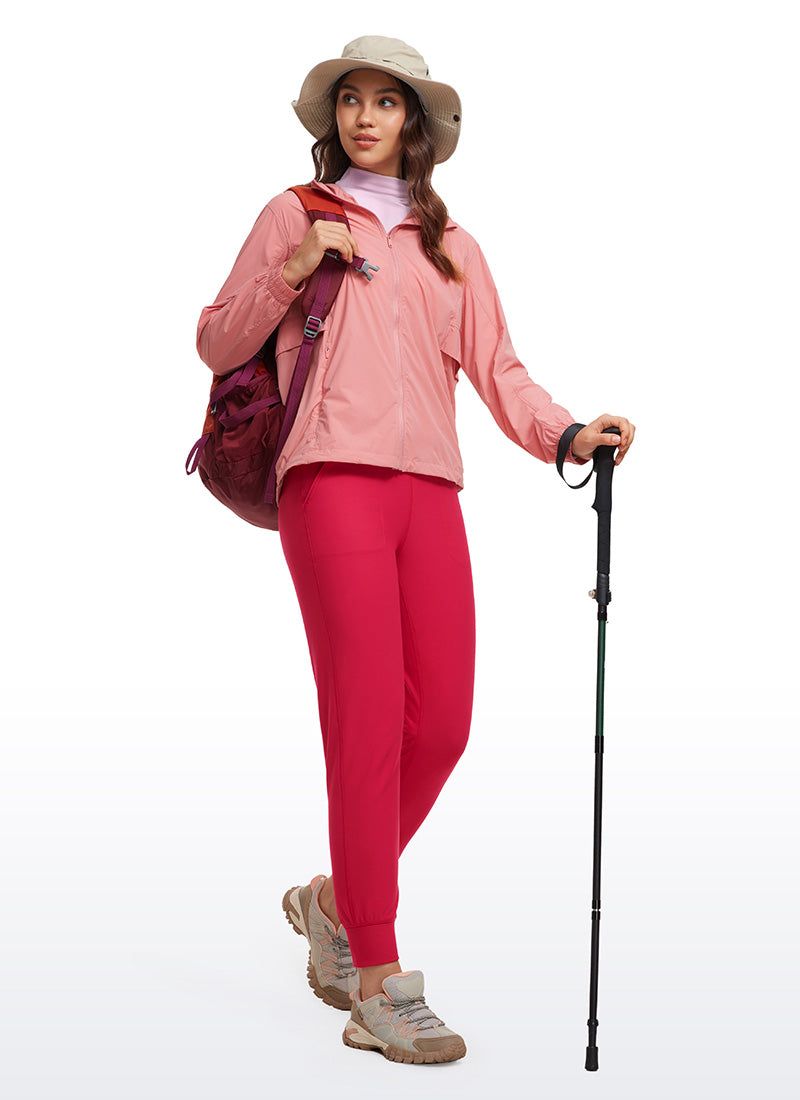 CRZ YOGA Womens Fleece Lined Soft Workout Joggers with Pockets 27.5