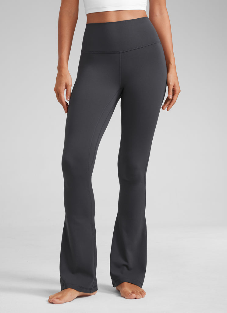 CRZ YOGA Women  Butterluxe High Waist Pockets Mini Flared Leggings 32" Mysterious Grey