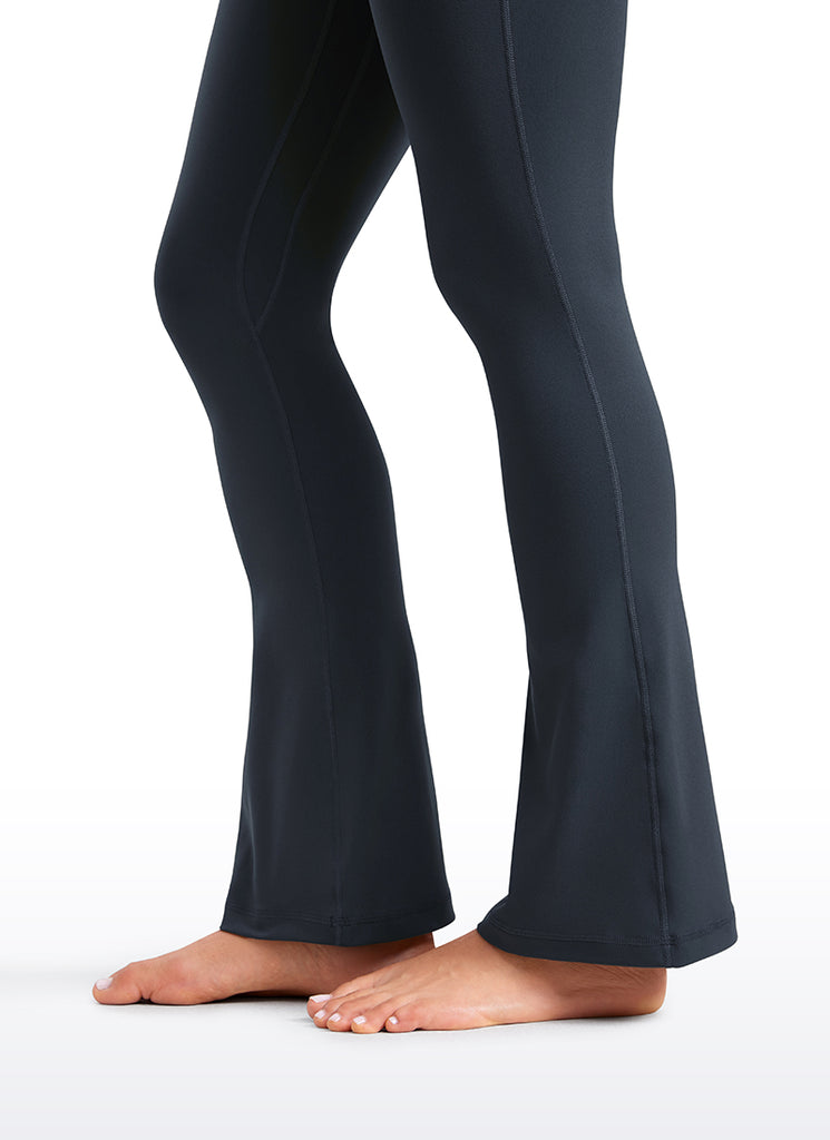 CRZ YOGA Women  Butterluxe High Waist Pockets Mini Flared Leggings 30" True Navy