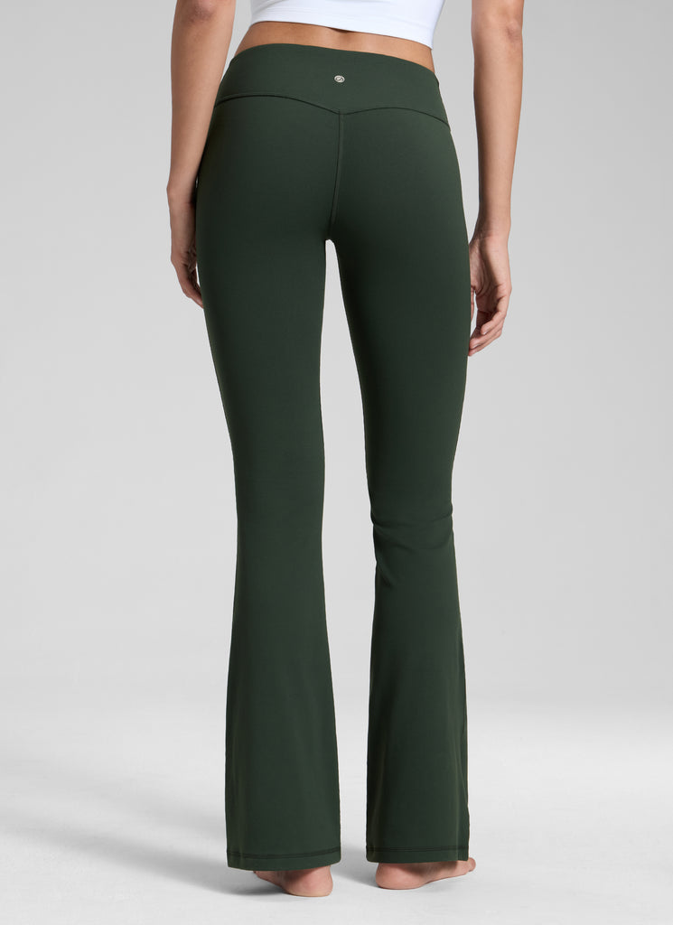 CRZ YOGA Womens Butterluxe Low Rise Flare Leggings 32" Legend Green