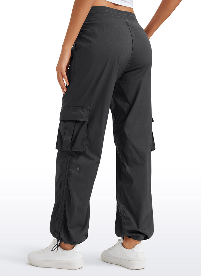 CRZ YOGA  Lightweight Workout Straight Leg Pocket Casual Cargo Pants Ink Blue