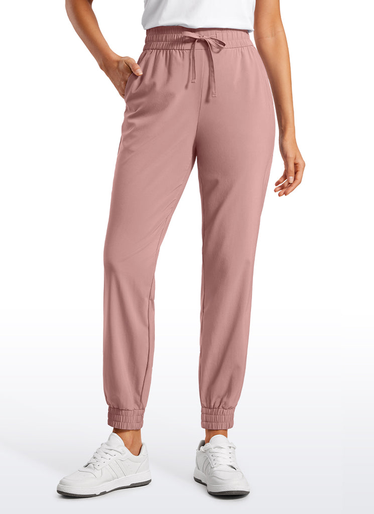 CRZ YOGA Women's Casual Workout Joggers with Pockets 28" Platinum Grey