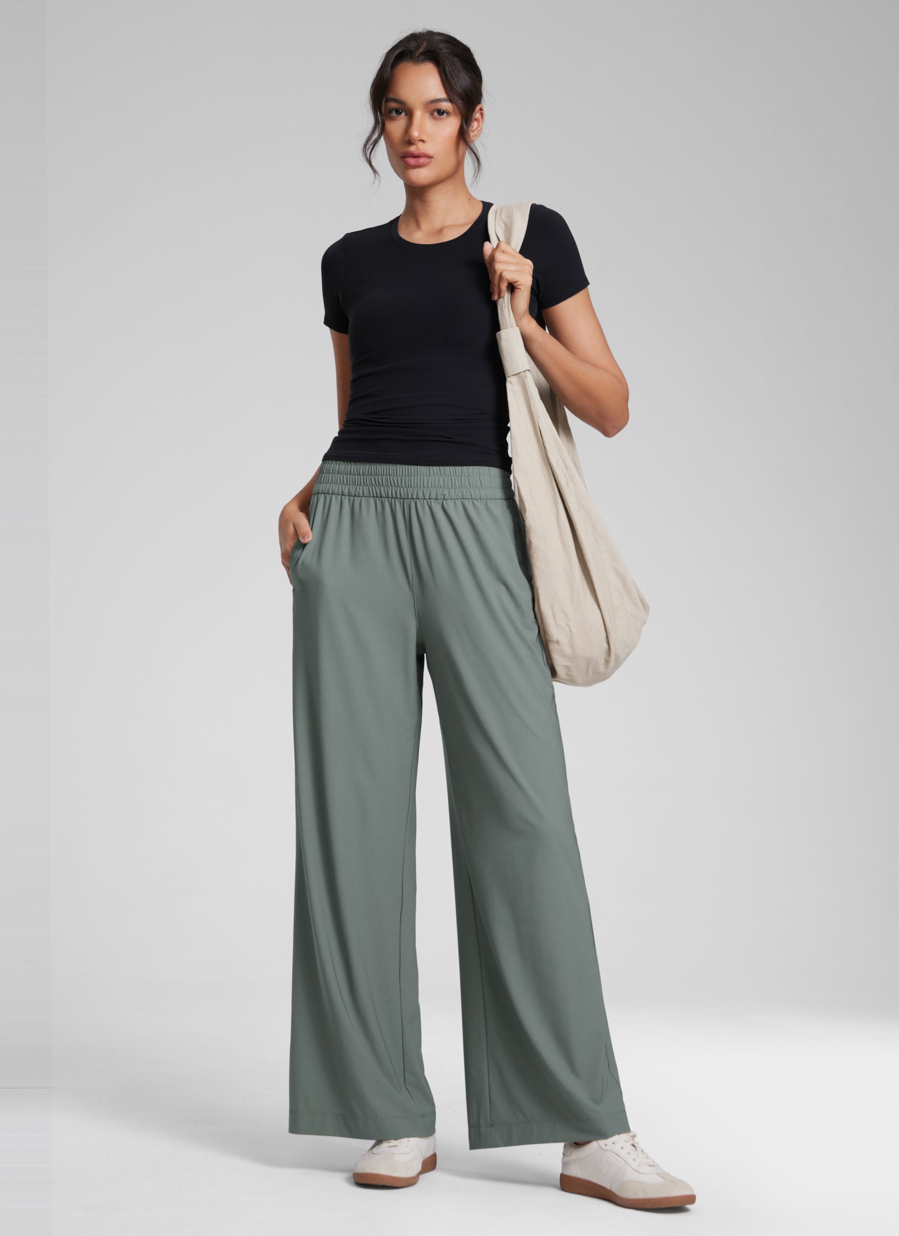 CRZ YOGA Women’s Feathery-Fit Drapey Casual Wide Leg Pant 28