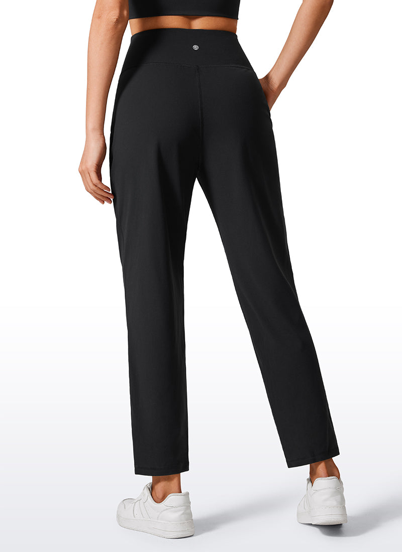 CRZ YOGA Butterlift Women's Casual High Rise Pleated Pants 27'' Belgian Blue