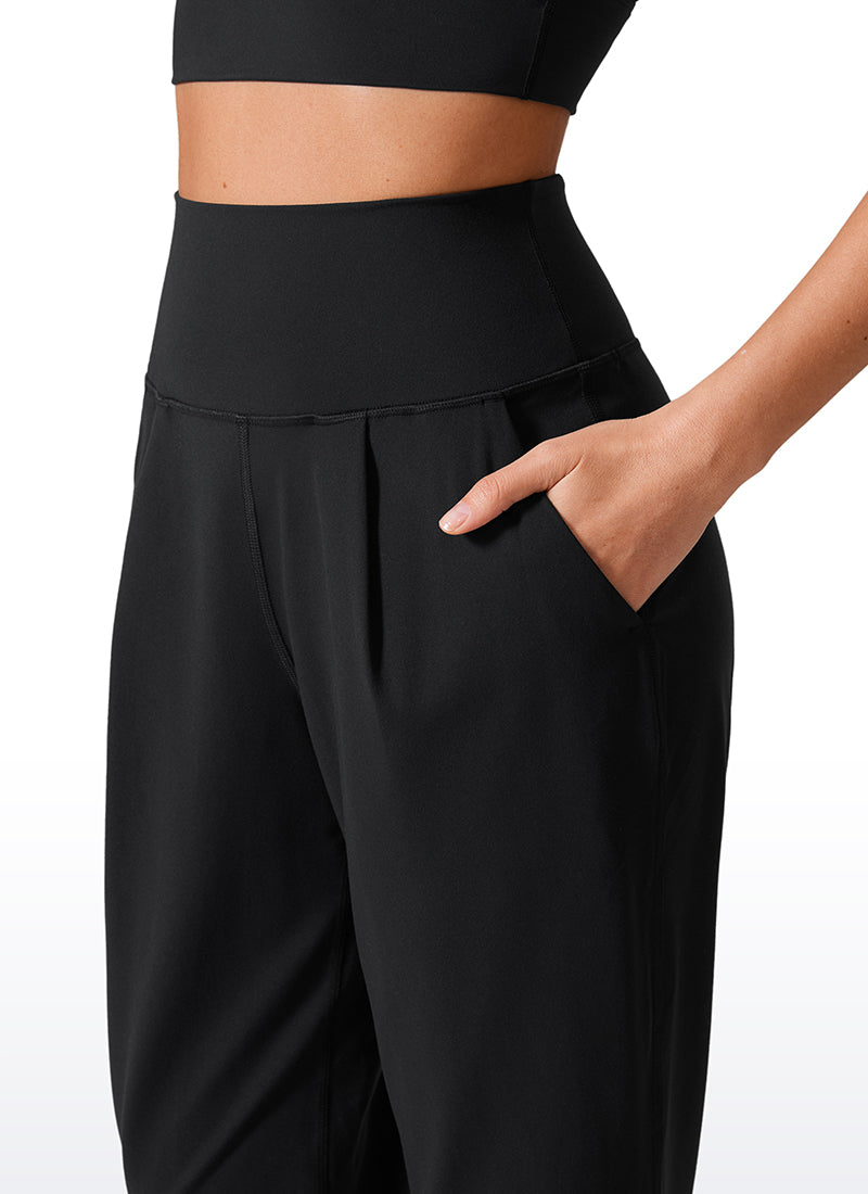 CRZ YOGA Butterlift Women's Casual High Rise Pleated Pants 27'' Belgian Blue