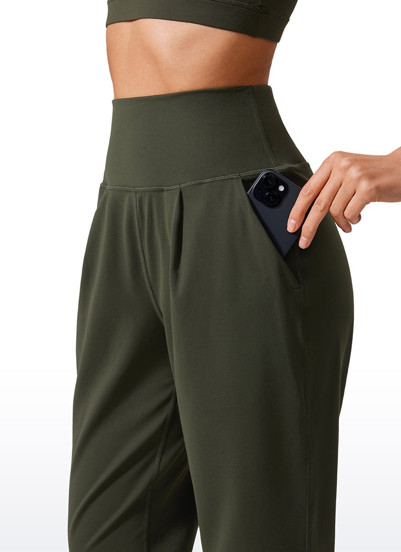 CRZ YOGA Butterlift Women's Casual High Rise Pleated Pants 27'' Mysterious Grey