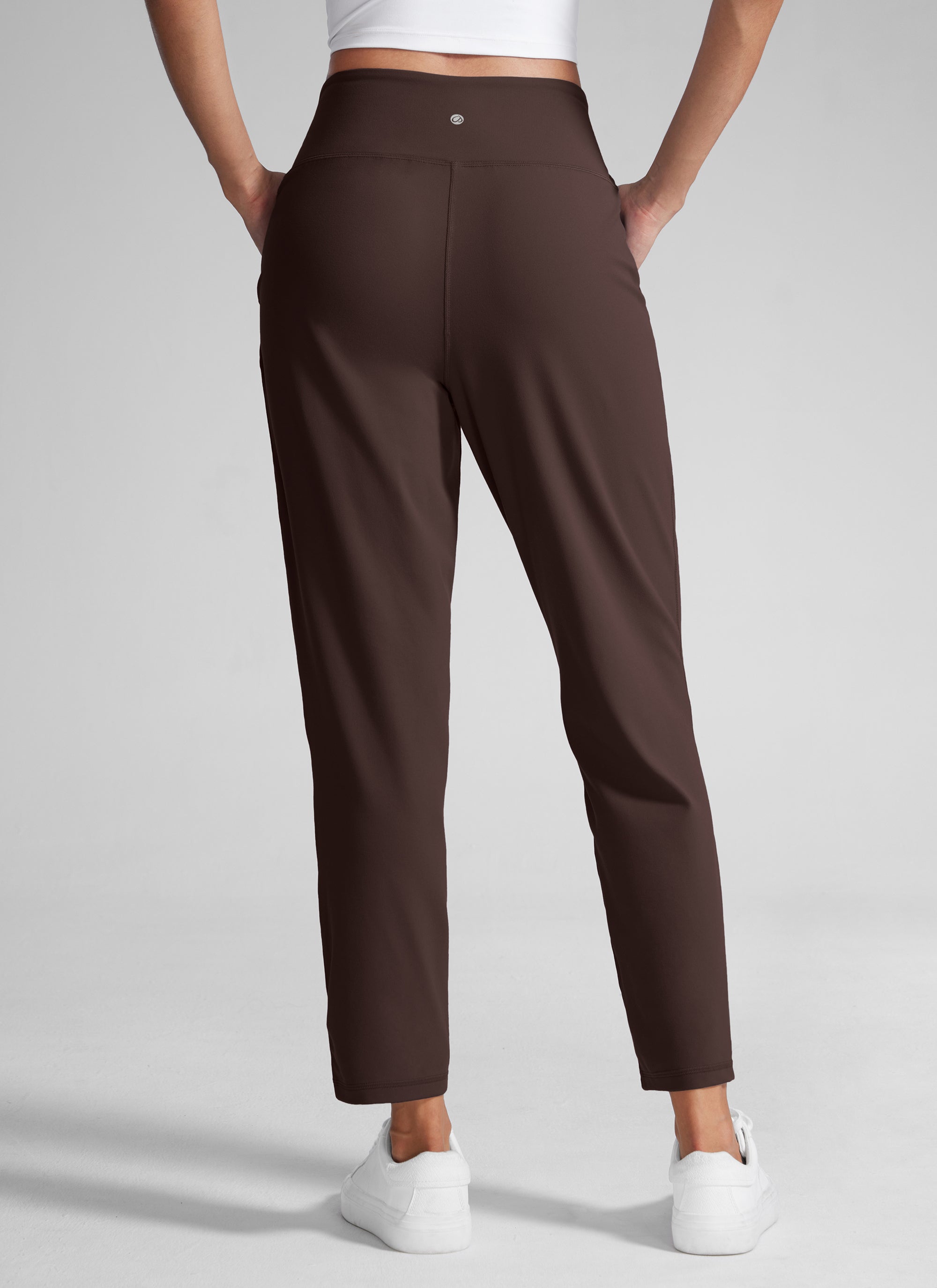 CRZ YOGA Butterlift Women's Casual High Rise Pleated Pants 27'' Mysterious Grey