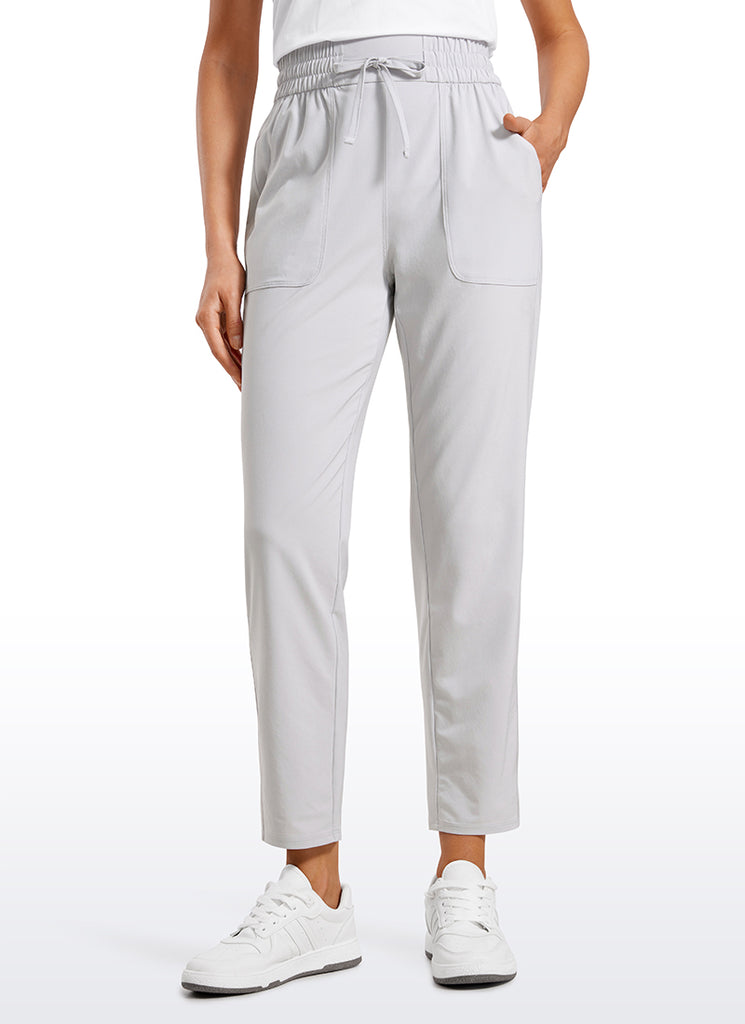 CRZ YOGA Women's Casual Workout Pants Mid Rise with Pockets 27" True Navy