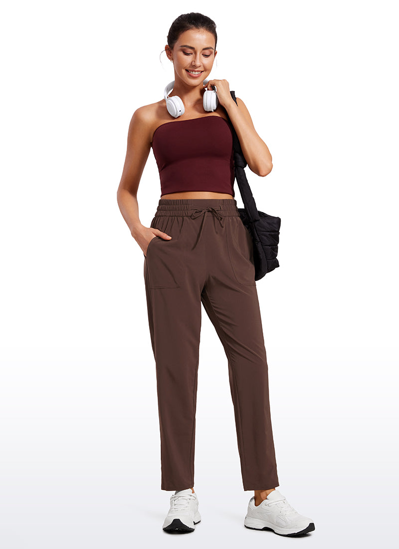 CRZ YOGA Women's Casual Workout Pants Mid Rise with Pockets 27