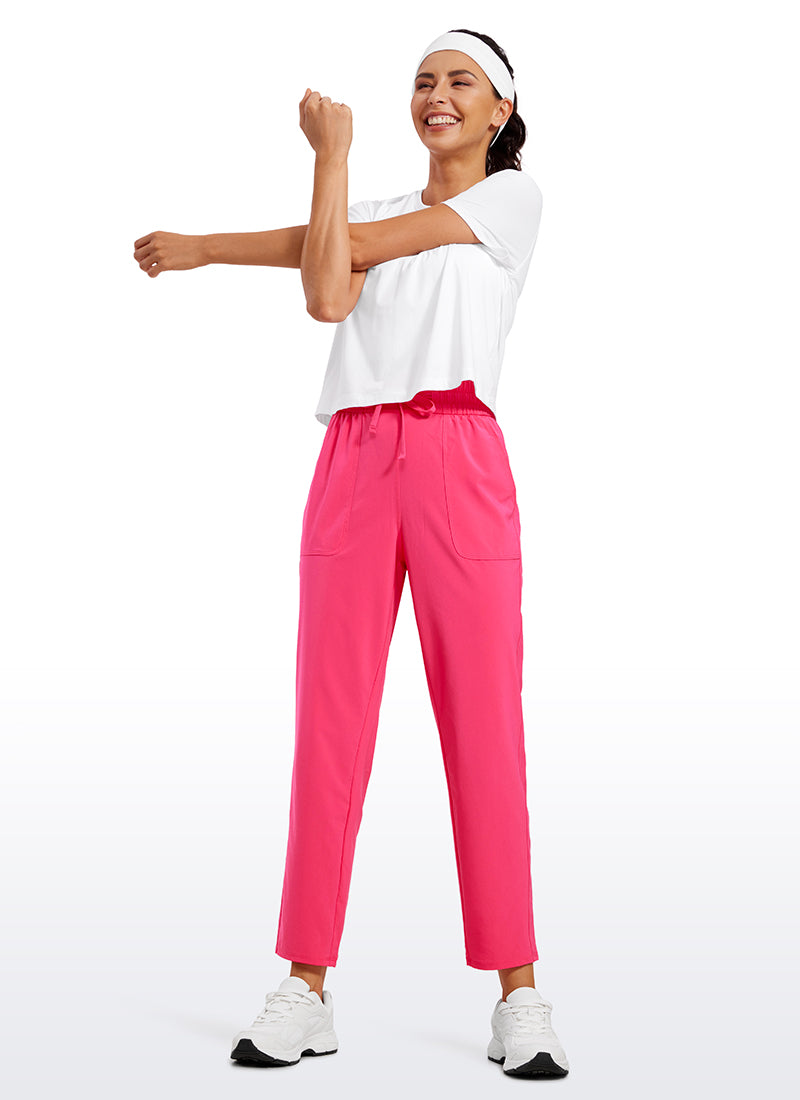 CRZ YOGA Women's Casual Workout Pants Mid Rise with Pockets 27