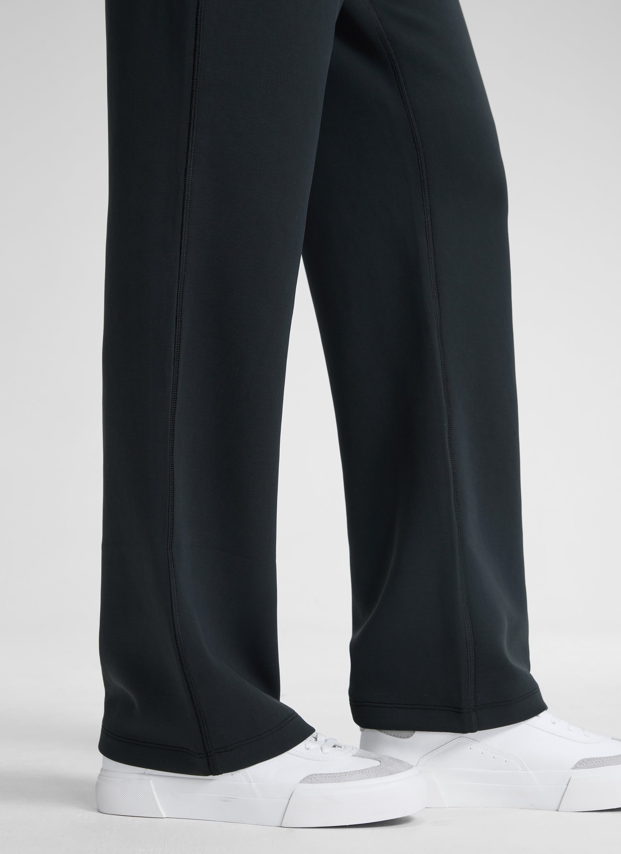 CRZ YOGA Women's SoftAura High Rise Wide Leg Pants with Pockets 31'' Black