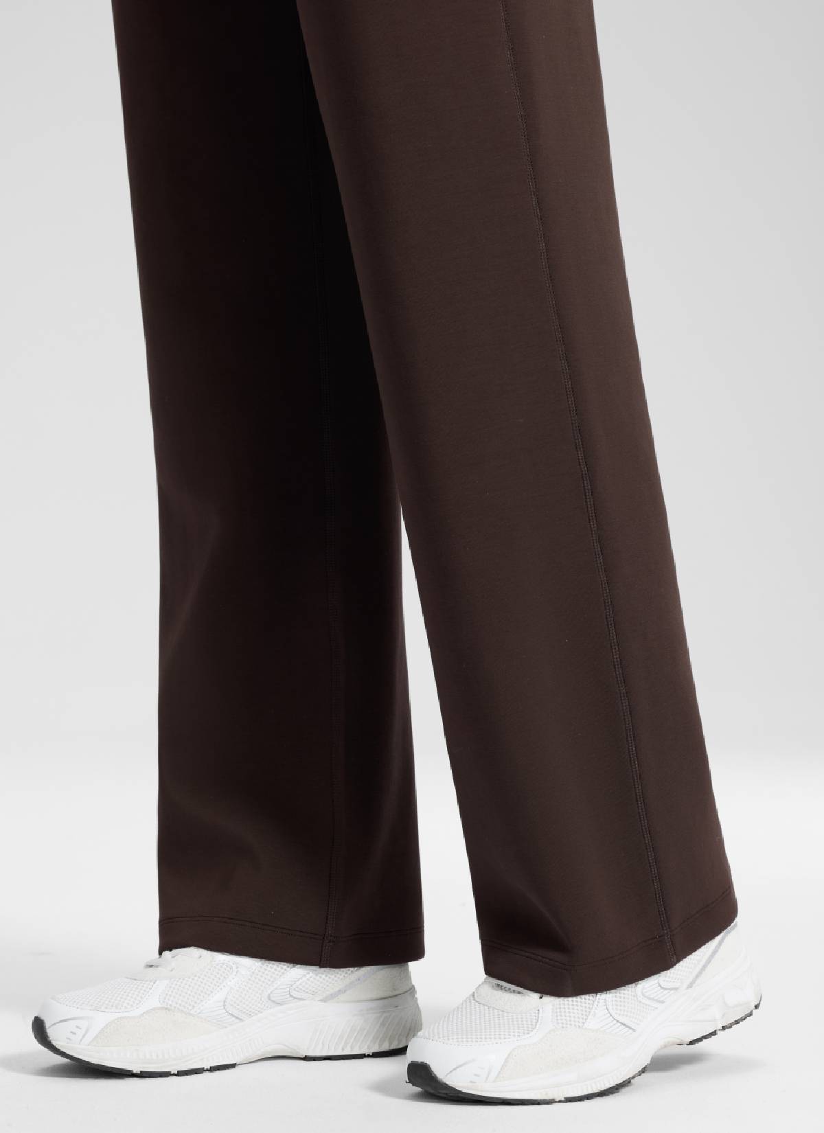 CRZ YOGA Women's SoftAura High Rise Wide Leg Pants with Pockets 31'' Hot Fudge Brown