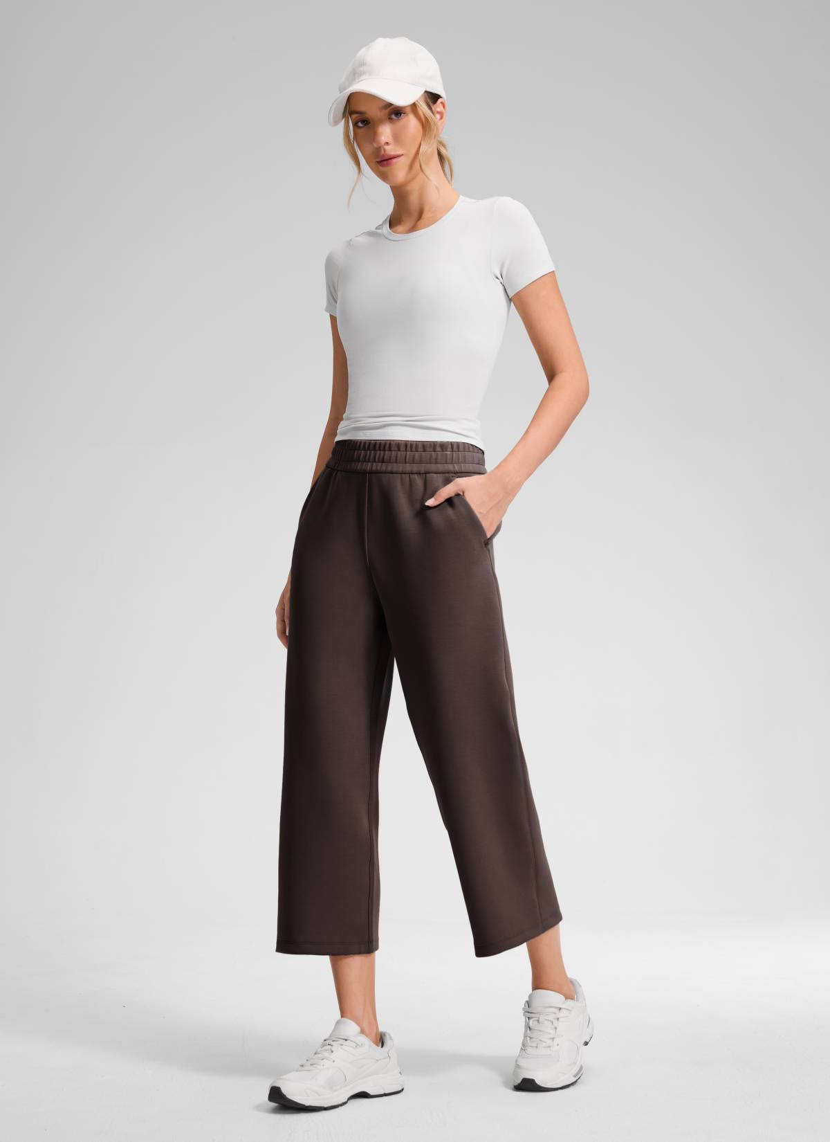 CRZ YOGA Women's SoftAura Casual High Rise Pocket Sweatpant 24