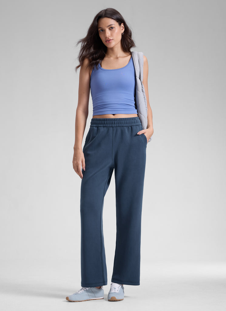 CRZ YOGA  Women's Casual SoftAura Modal High Rise Pocket Sweatpant 29" Ink Blue