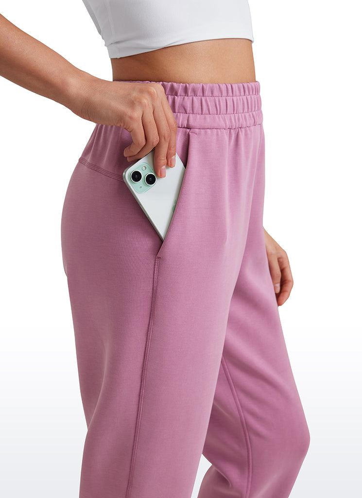 CRZ YOGA Women SoftAura Sweatpants High Waisted Pockest Joggers 28" Velvet Dust