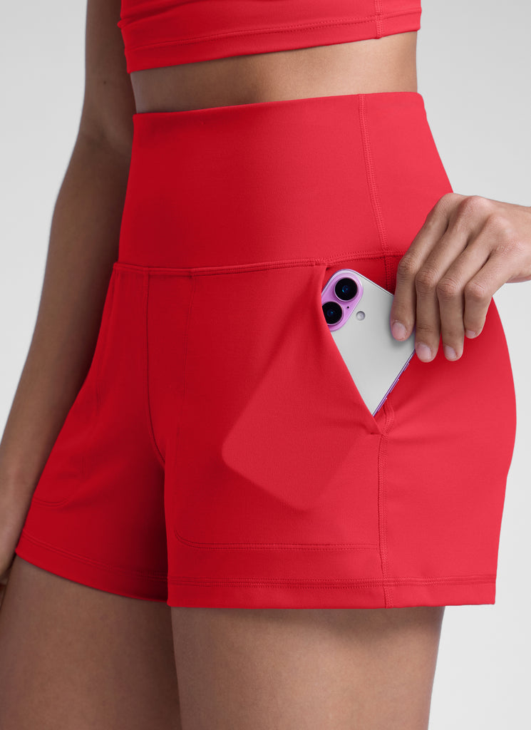 CRZ YOGA Women Butterlift High Waisted Shorts with Pockets Linerless True Navy