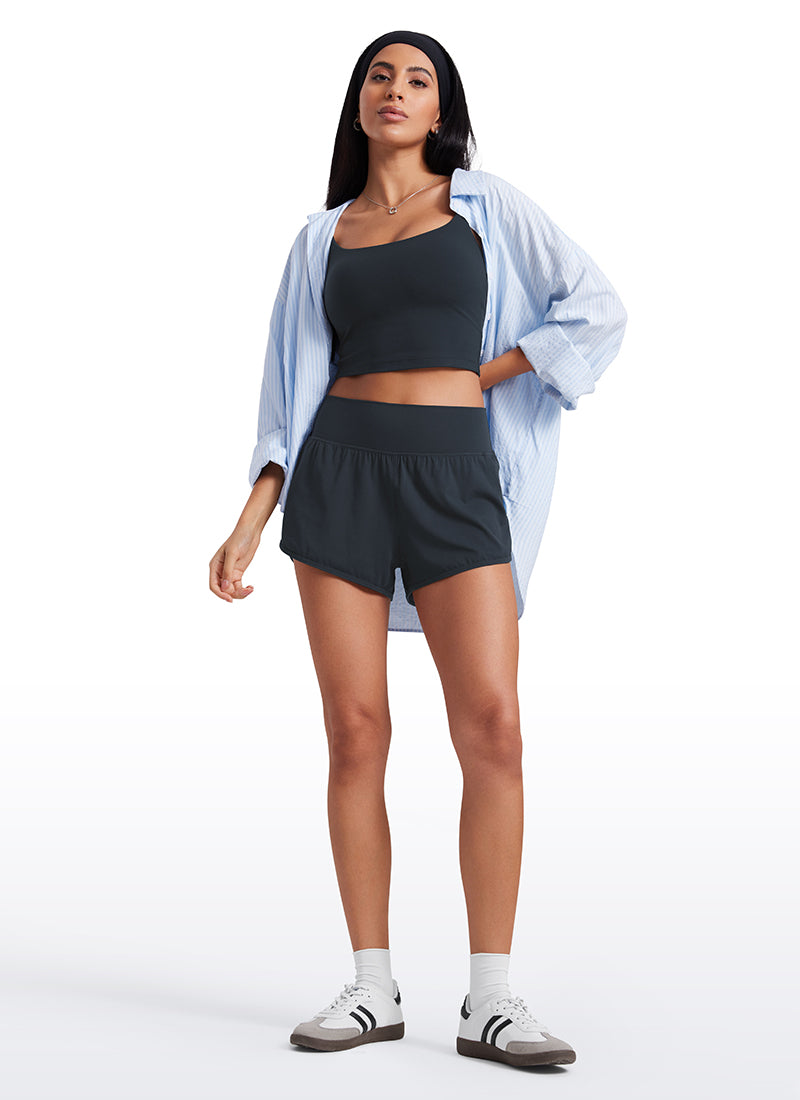 CRZ YOGA Butterluxe-Light High Waisted Dolphin Shorts for Women 2.5