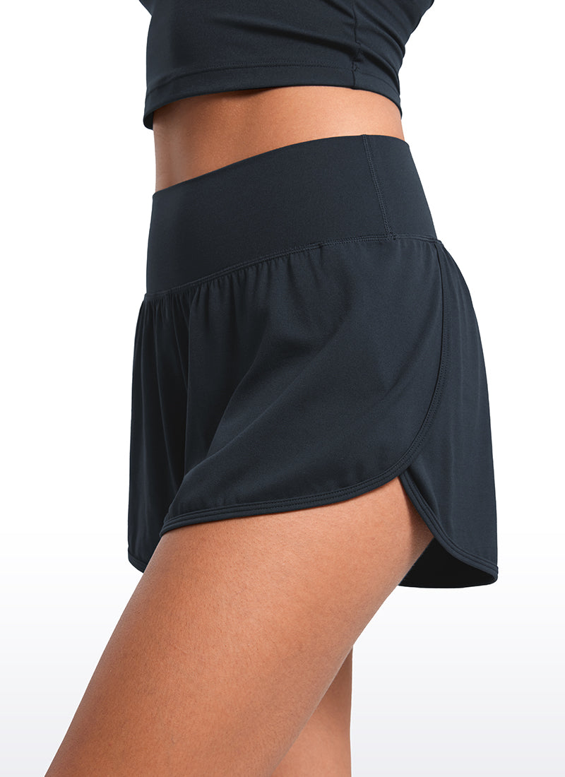 CRZ YOGA Butterluxe-Light High Waisted Dolphin Shorts for Women 2.5