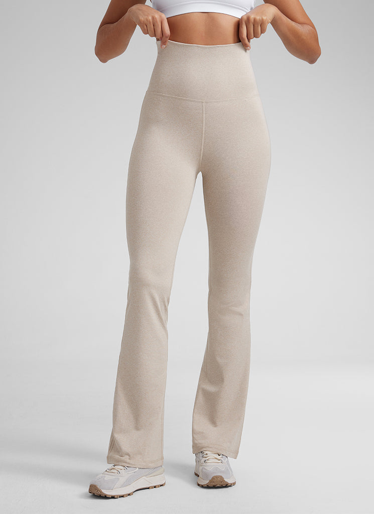 CRZ YOGA Womens Cloud Jersey Foldover Waist Bootcut Flare Pants 31" Black