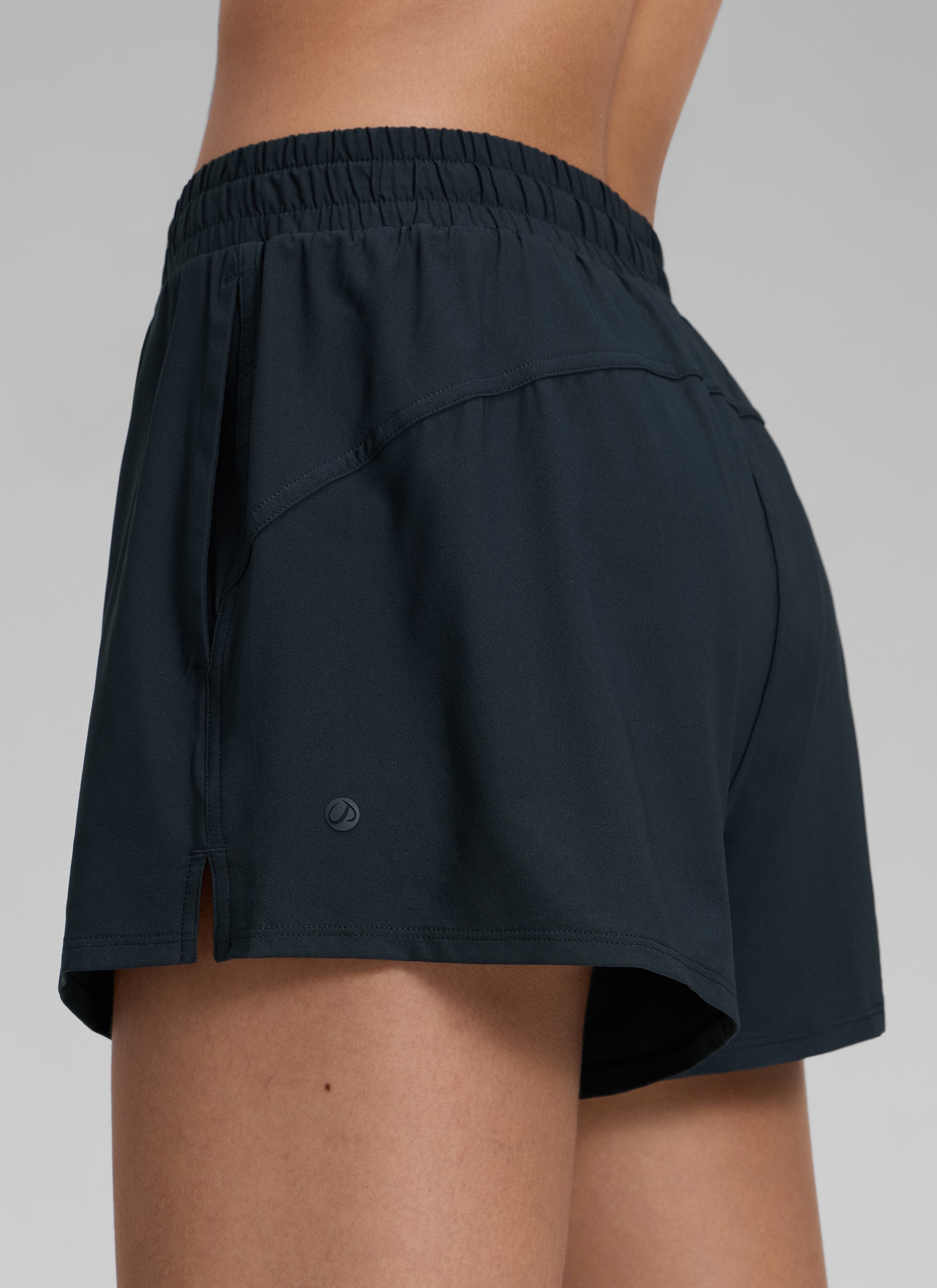 CRZ YOGA Women's Casual Regular Fit High Rise Tennis 2 in 1 Shorts True Navy