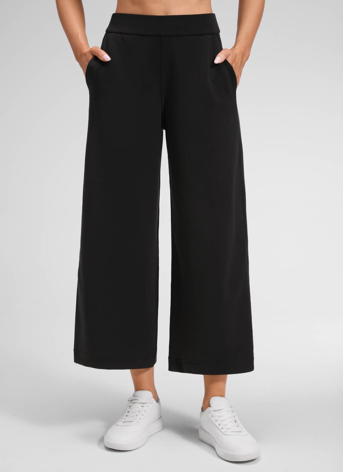 CRZ YOGA Women's SoftAura Casual High Rise Wide Leg Cropped Pant 25