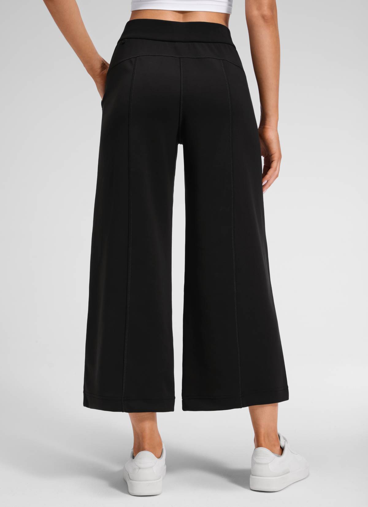 CRZ YOGA Women's SoftAura Casual High Rise Wide Leg Cropped Pant 25