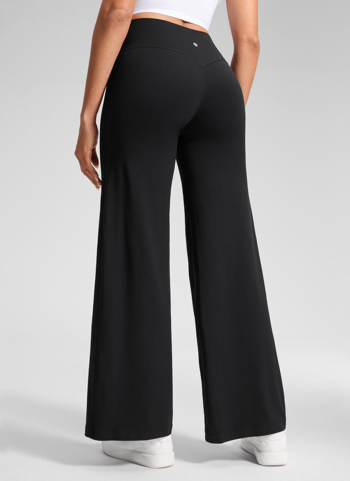 CRZ YOGA Women's Softretch Workout No Front Seam Wide Leg Pant 28