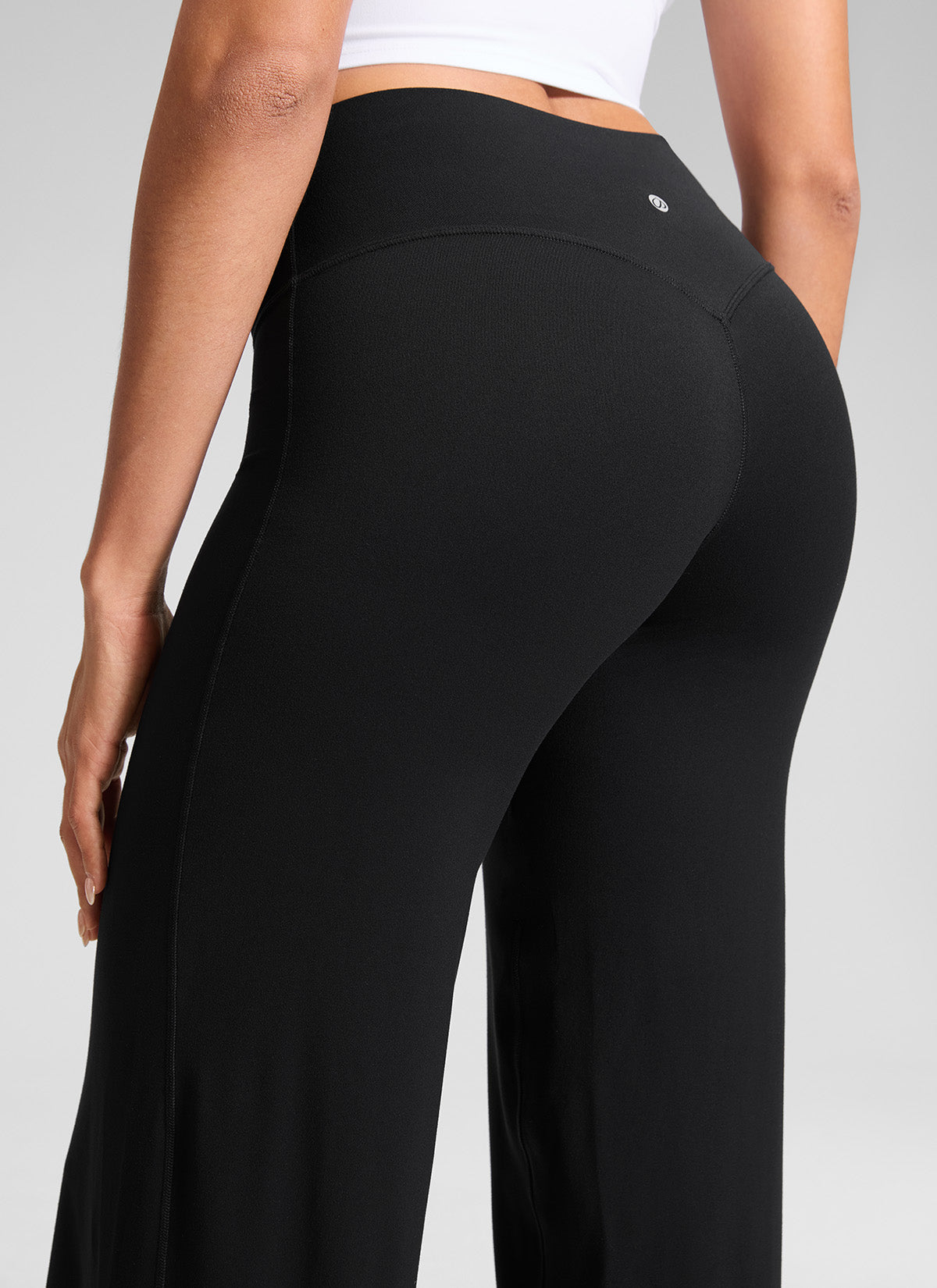 CRZ YOGA Women's Softretch Workout No Front Seam Wide Leg Pant 28