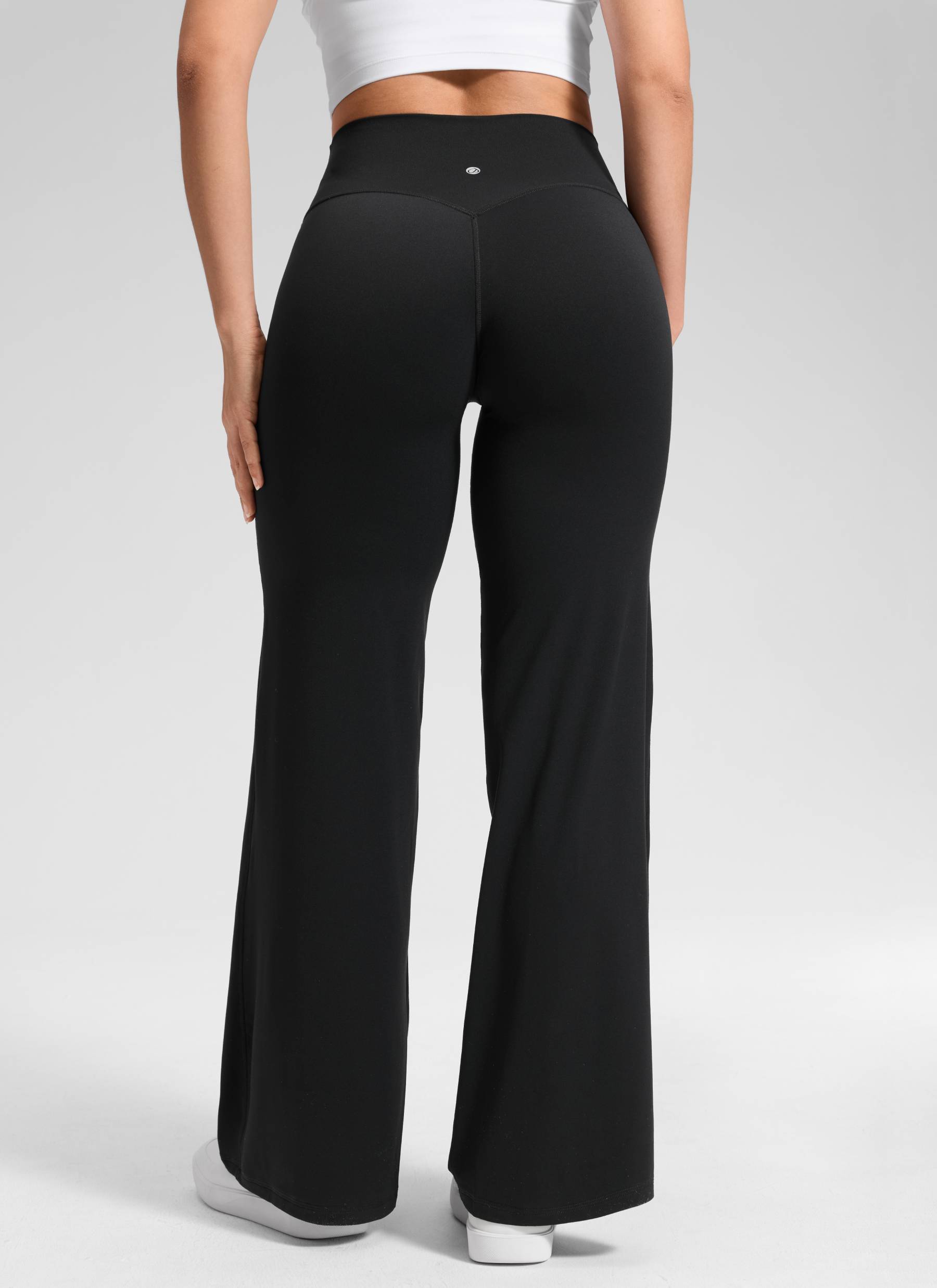 CRZ YOGA Women's Softretch Workout No Front Seam Wide Leg Pant 28