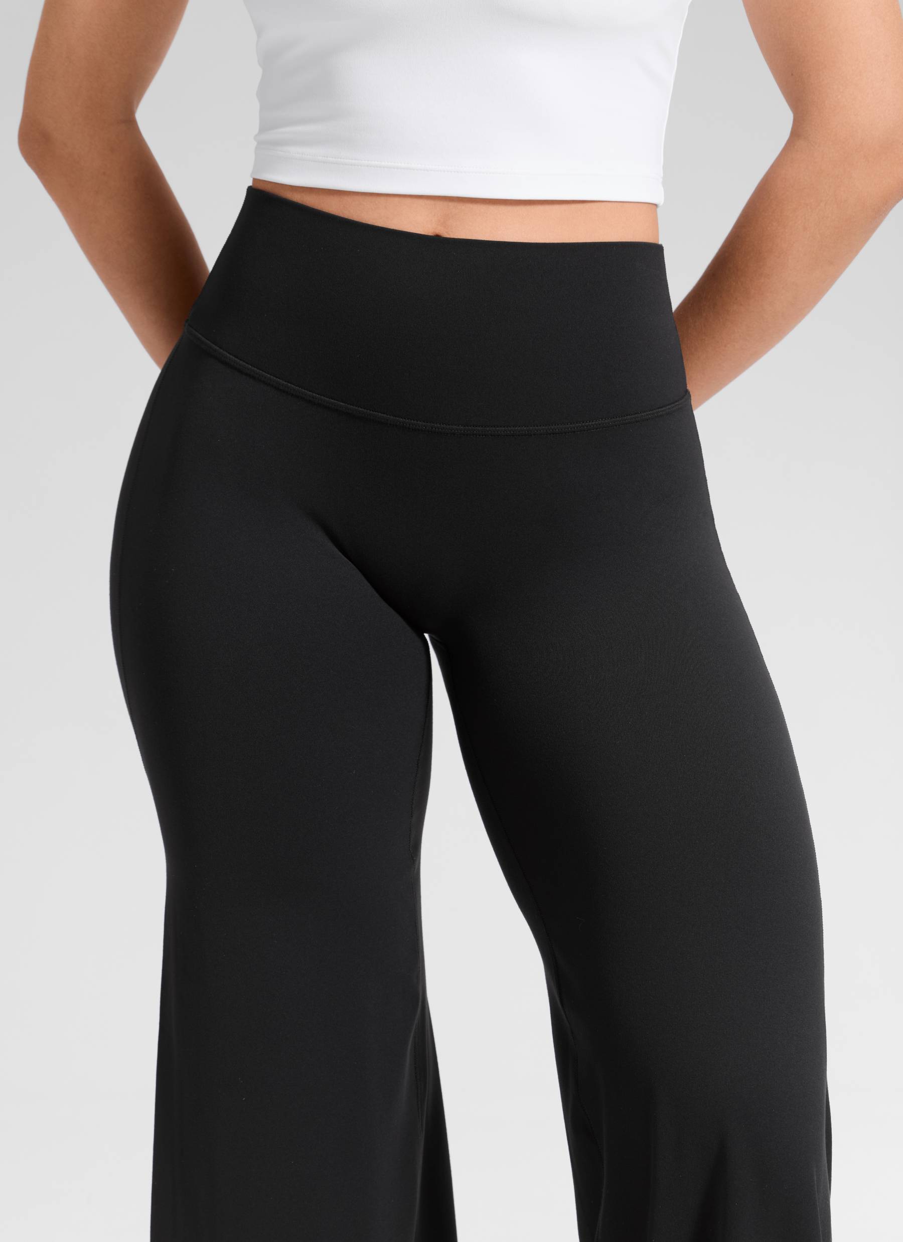 CRZ YOGA Women's Softretch Workout No Front Seam Wide Leg Pant 30