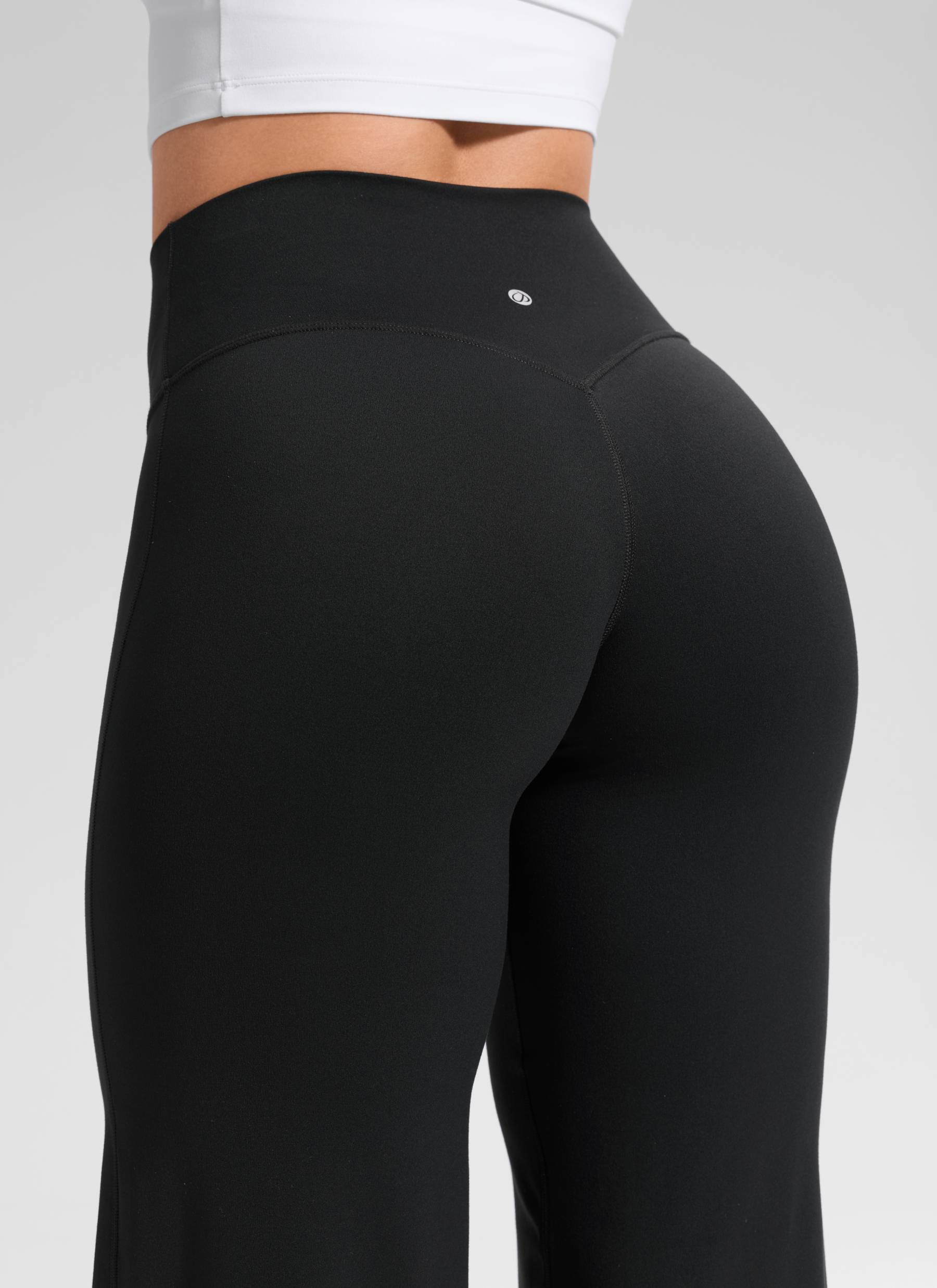 CRZ YOGA Women's Softretch Workout No Front Seam Wide Leg Pant 32