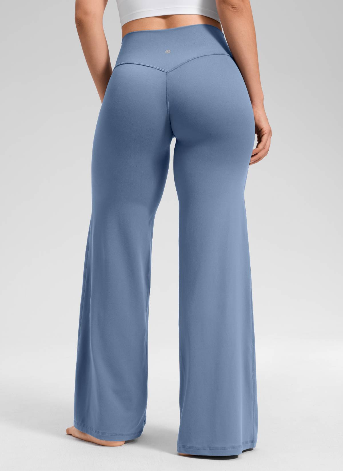 CRZ YOGA Women's Softretch Workout No Front Seam Wide Leg Pant 30