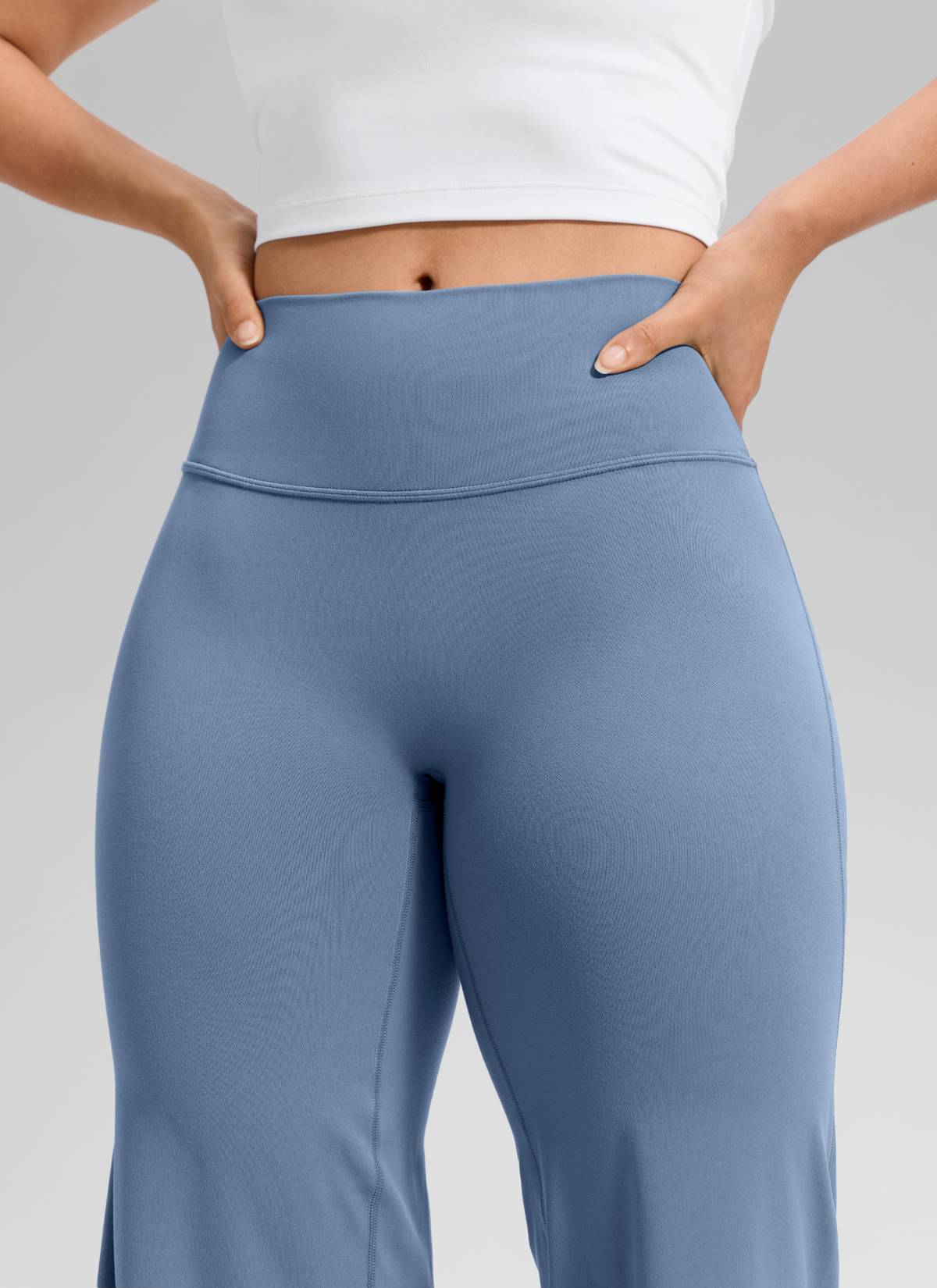 CRZ YOGA Women's Softretch Workout No Front Seam Wide Leg Pant 30