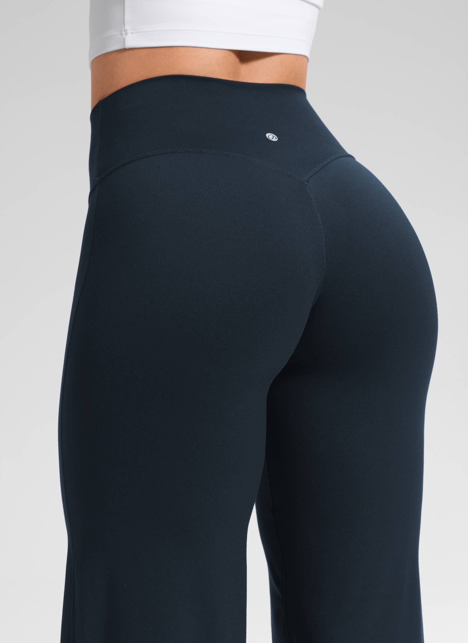 CRZ YOGA Women's Softretch Workout No Front Seam Wide Leg Pant 30