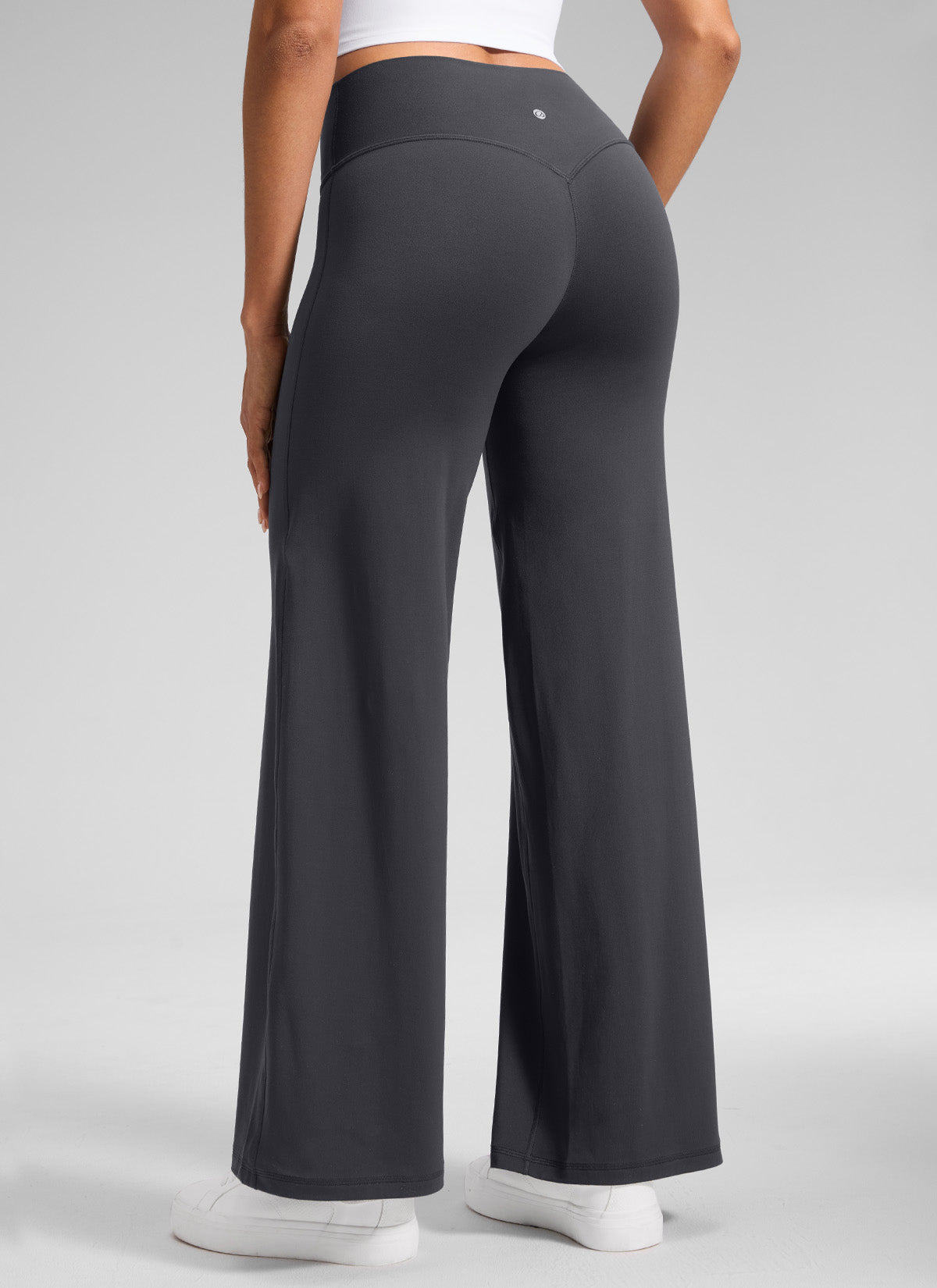 CRZ YOGA Women's Softretch Workout No Front Seam Wide Leg Pant 32