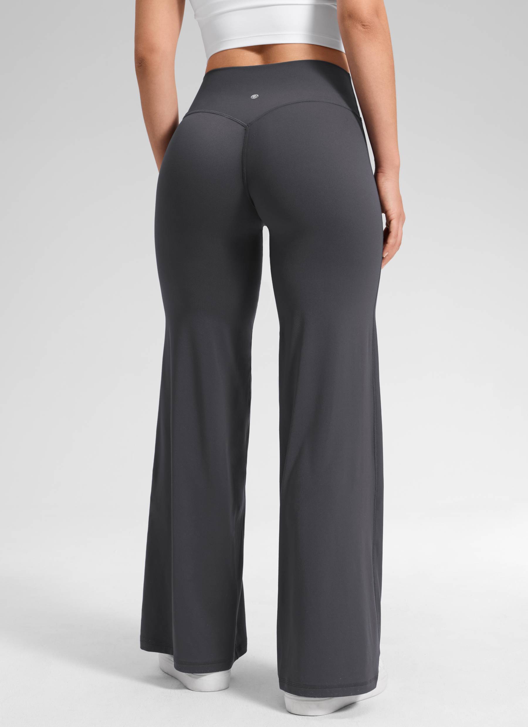 CRZ YOGA Women's Softretch Workout No Front Seam Wide Leg Pant 32