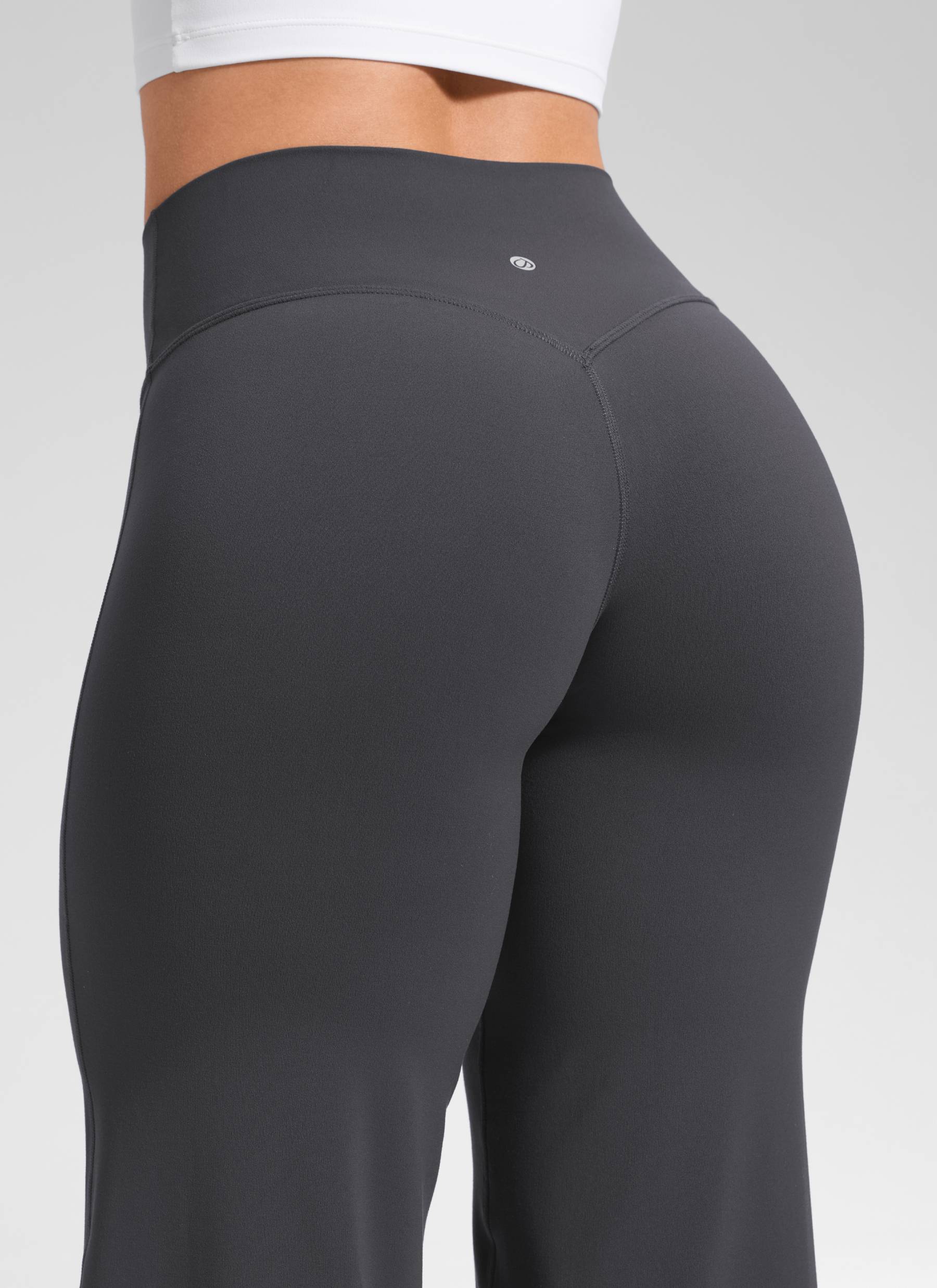 CRZ YOGA Women's Softretch Workout No Front Seam Wide Leg Pant 32