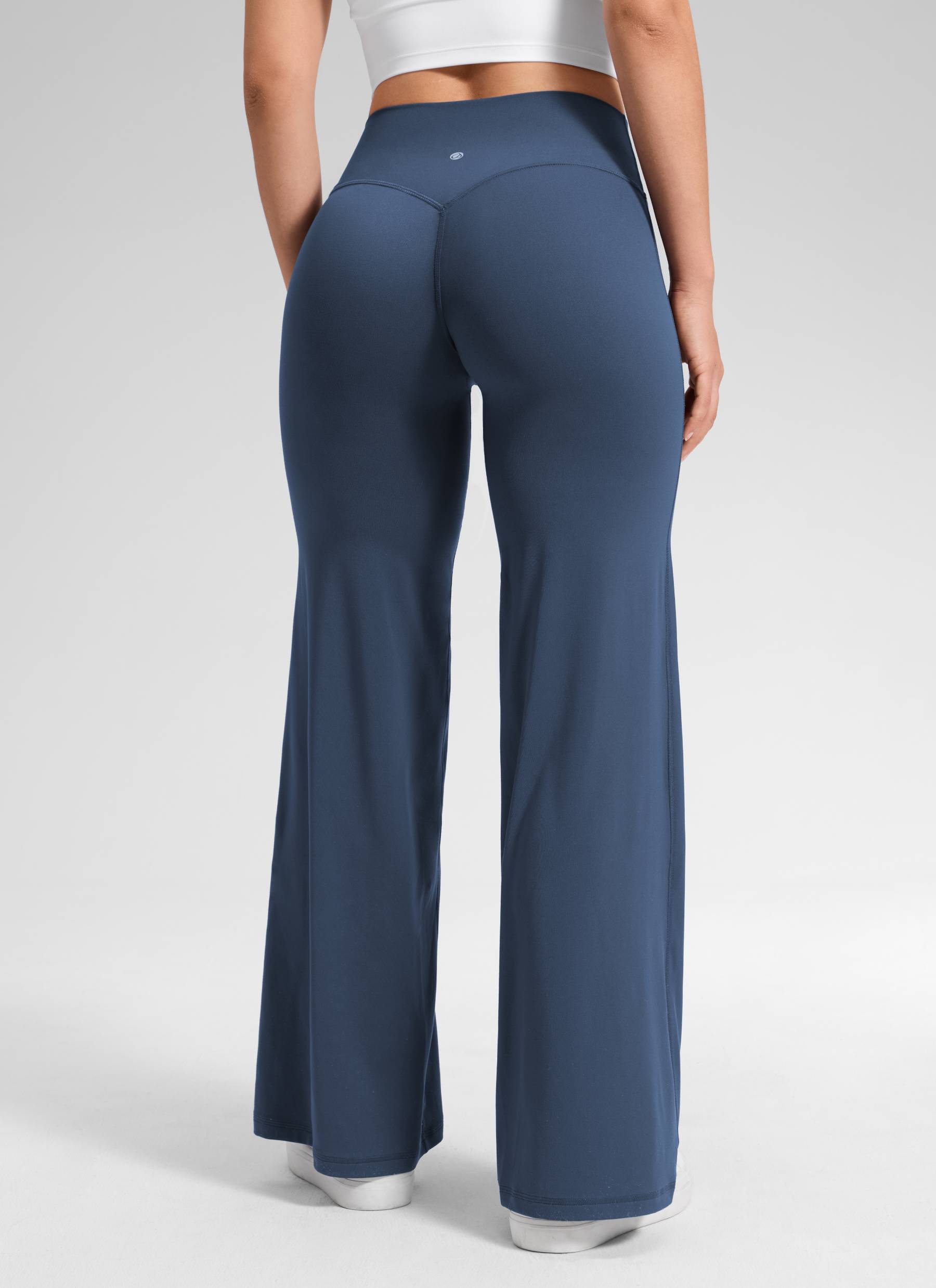 CRZ YOGA Women's Softretch Workout No Front Seam Wide Leg Pant 30