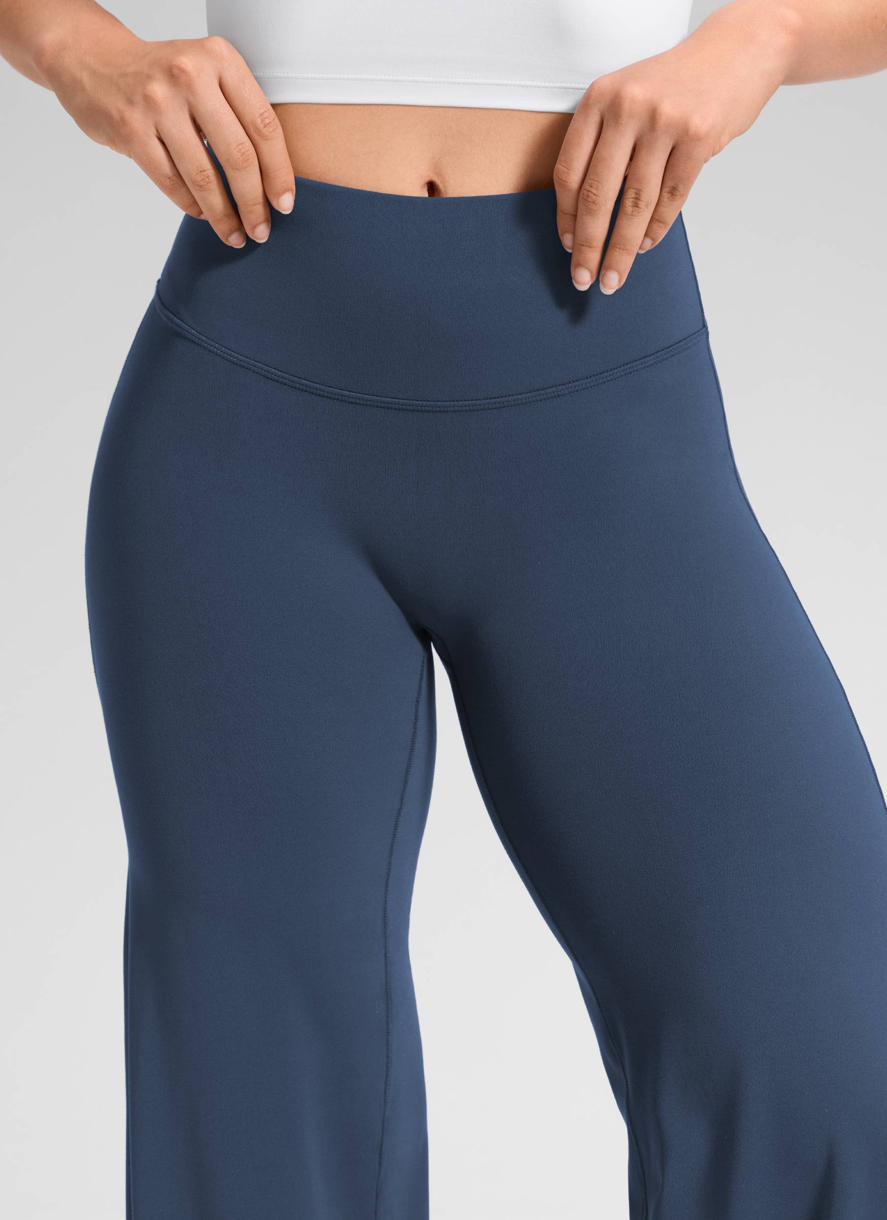 CRZ YOGA Women's Softretch Workout No Front Seam Wide Leg Pant 30