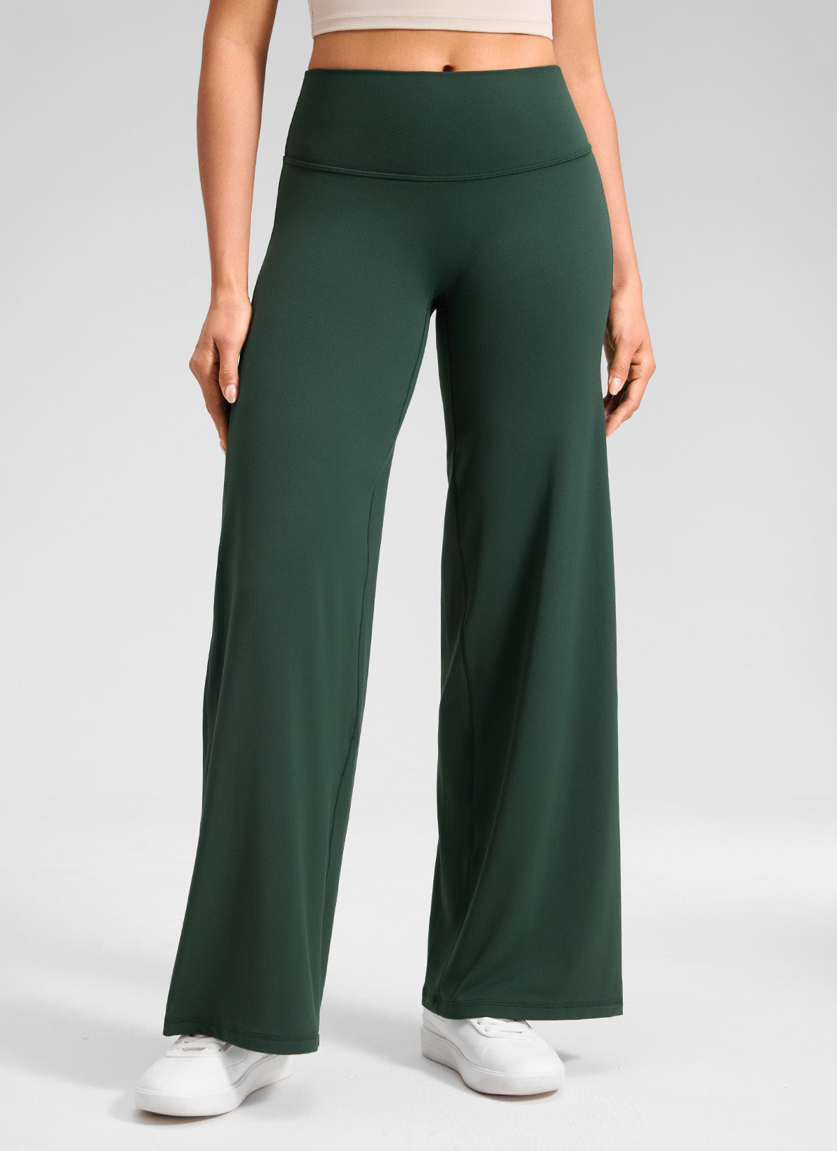 CRZ YOGA Women's Softretch Workout No Front Seam Wide Leg Pant 30