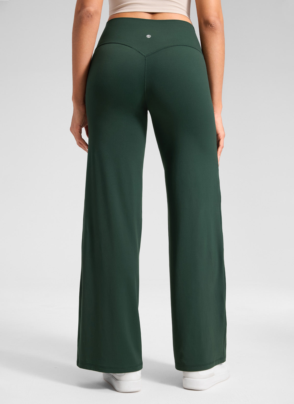 CRZ YOGA Women's Softretch Workout No Front Seam Wide Leg Pant 30