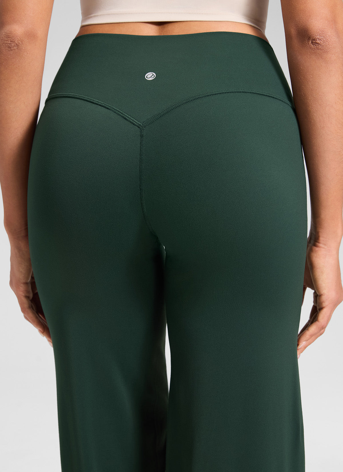 CRZ YOGA Women's Softretch Workout No Front Seam Wide Leg Pant 30