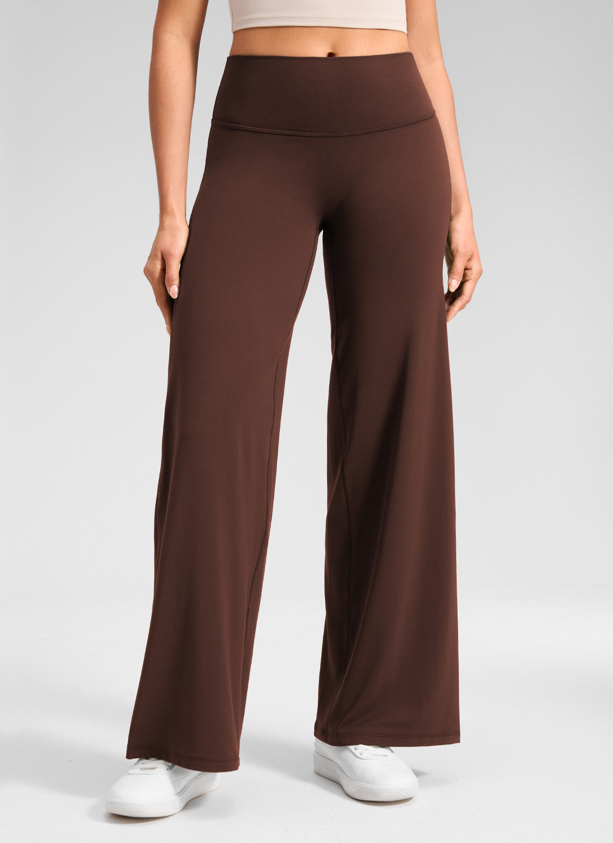 CRZ YOGA Women's Softretch Workout No Front Seam Wide Leg Pant 30